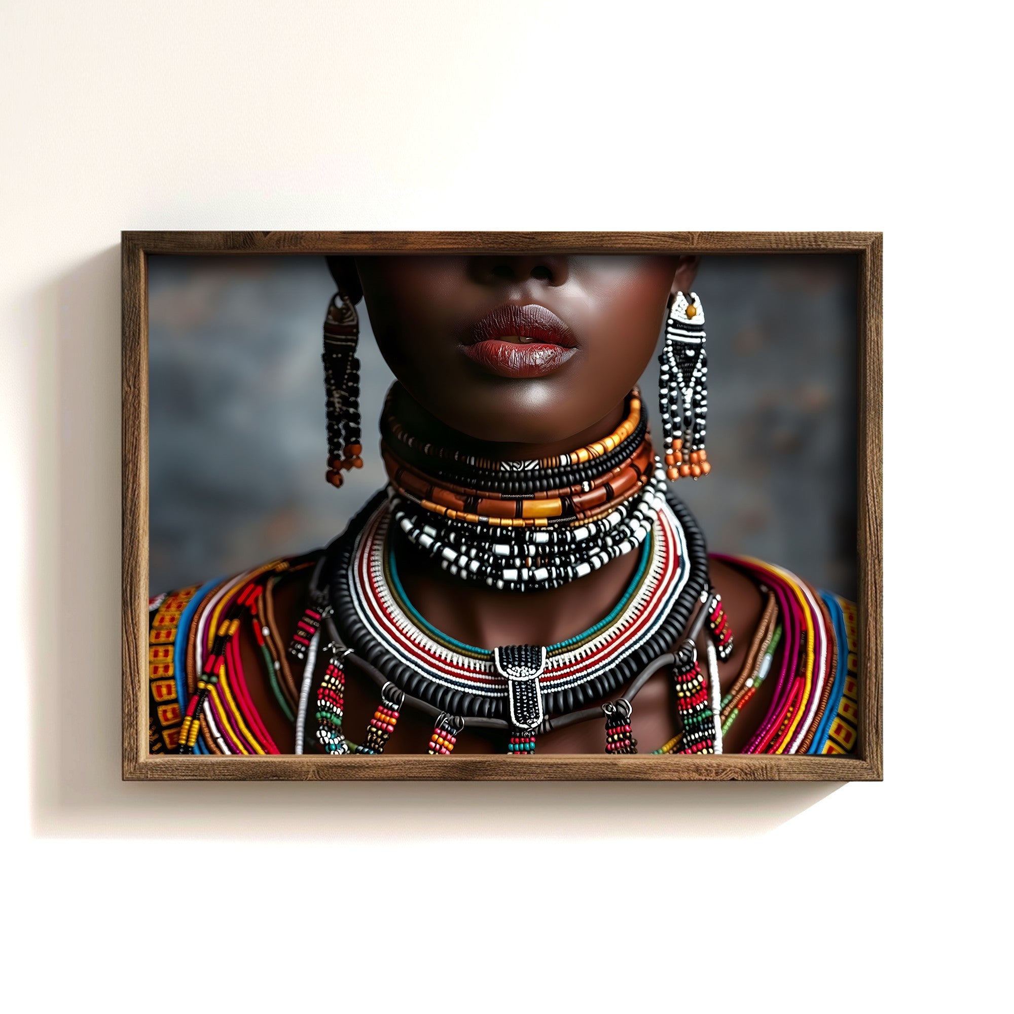 Quadro Decorativo MDF Emoldurado Multicolor GE244-L - Impressão UV em Madeira de Pinho 35x47cm