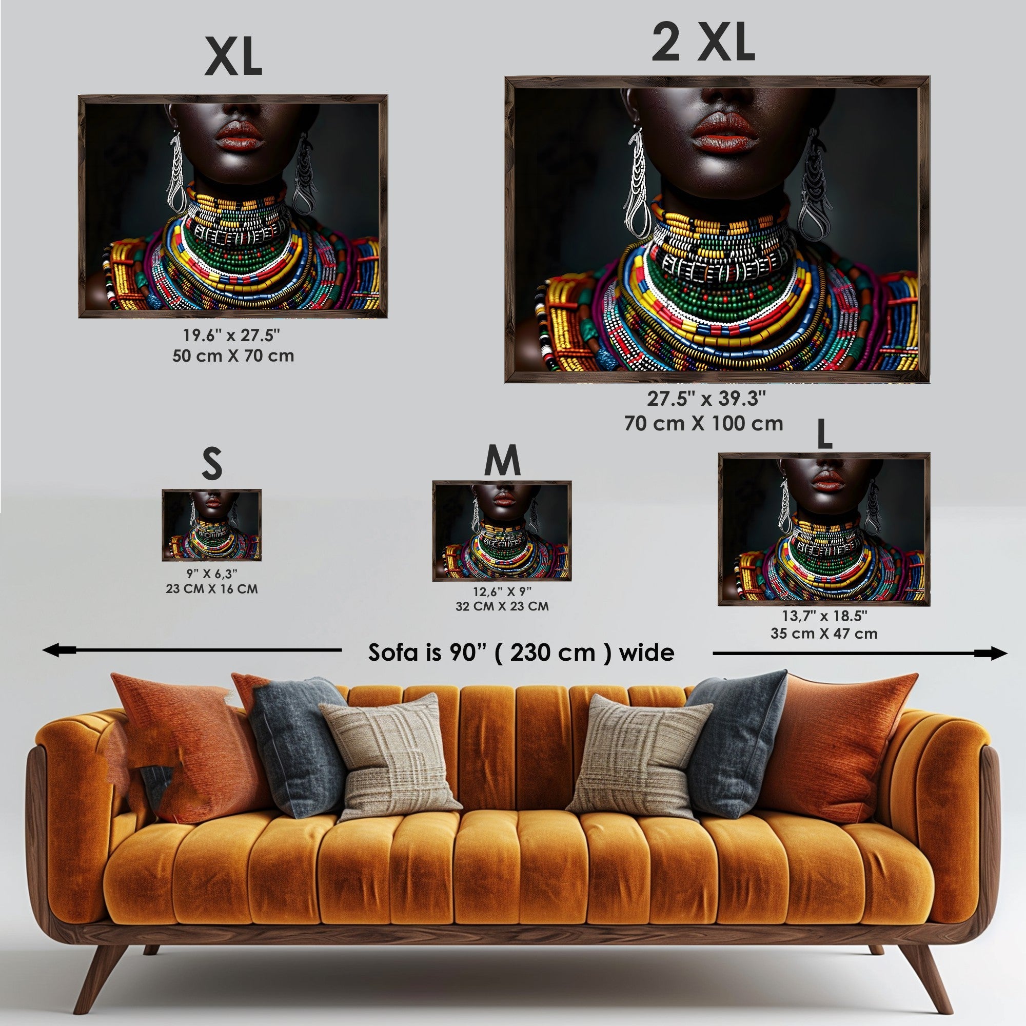 Quadro Decorativo MDF Emoldurado GE245-L Multicolor 35x47cm - Impressão UV em Madeira de Pinho