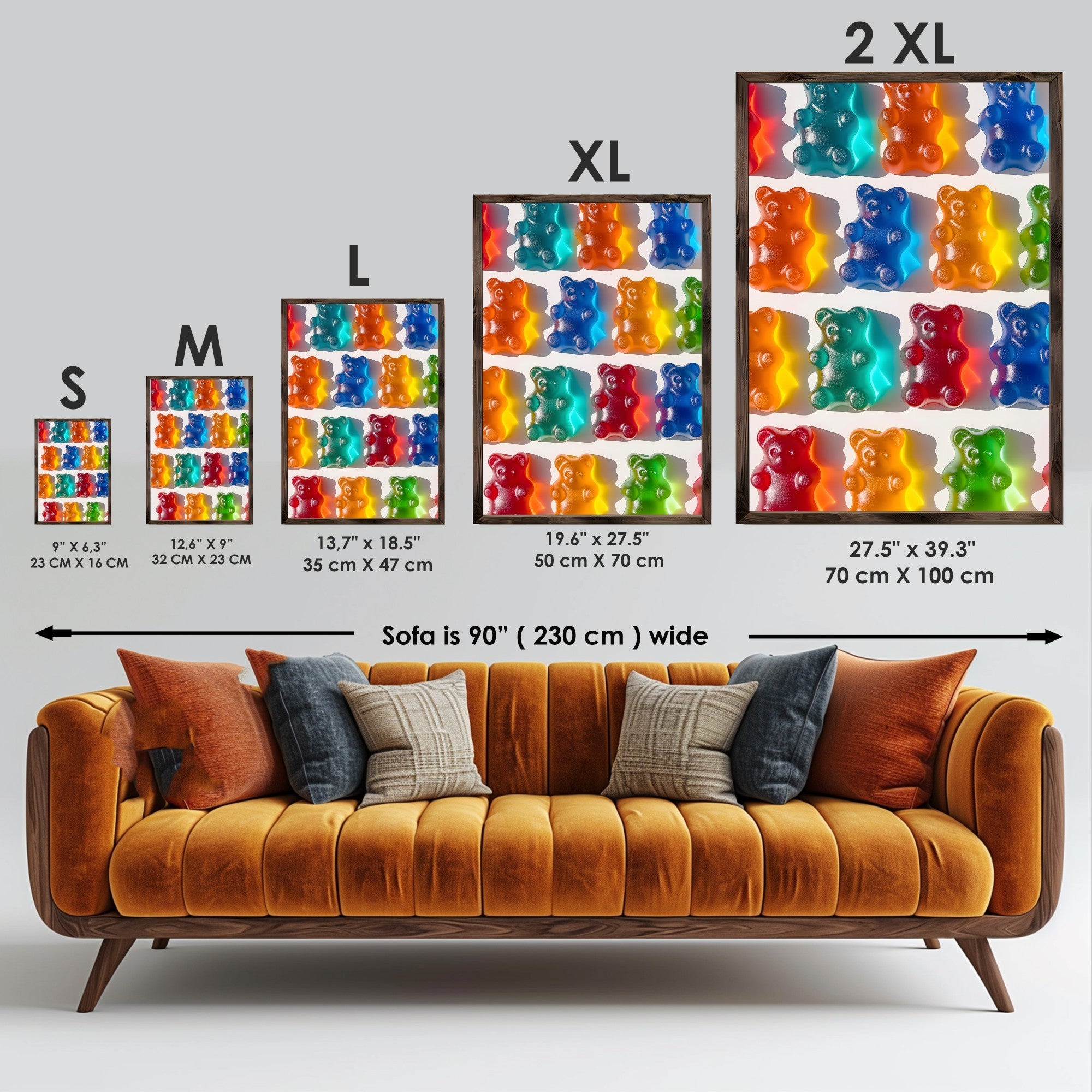 Quadro Decorativo MDF Emoldurado GE247-L Multicolor 35x47cm - Impressão UV em Madeira de Pinho