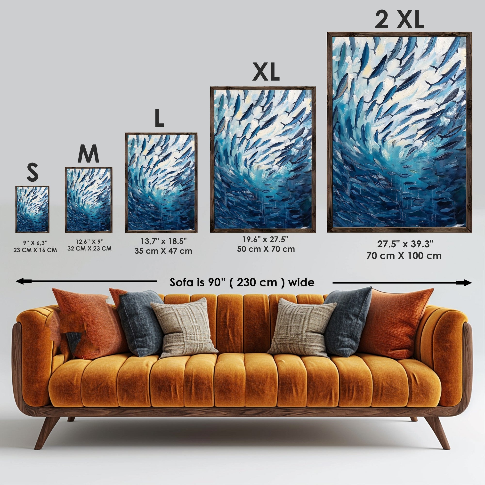 Quadro Decorativo MDF Emoldurado GE250-L Multicolor 35x47cm - Impressão UV em Madeira de Pinho