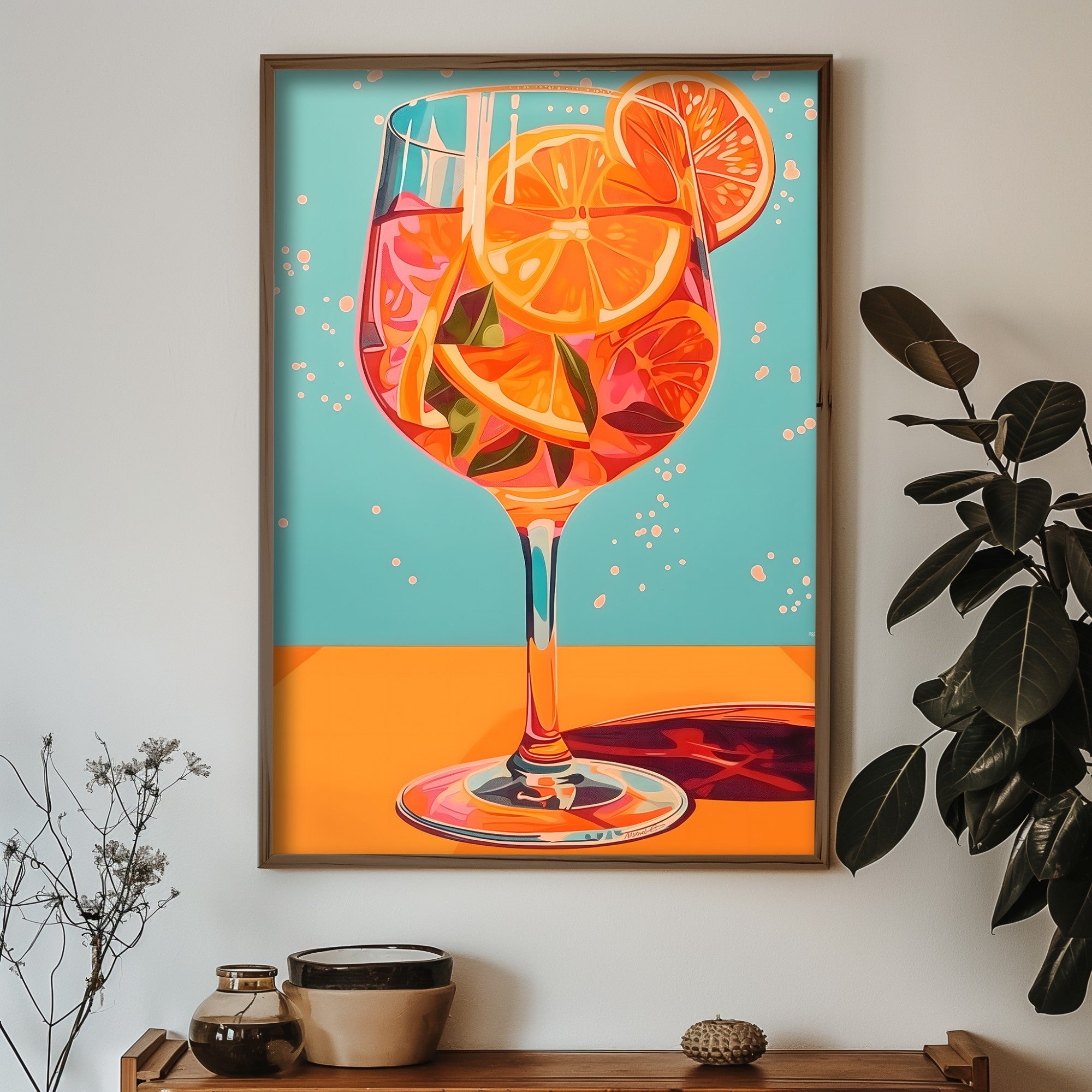 Quadro Decorativo MDF Emoldurado Multicolor GE251-L - Impressão UV em Madeira de Pinho 35x47cm