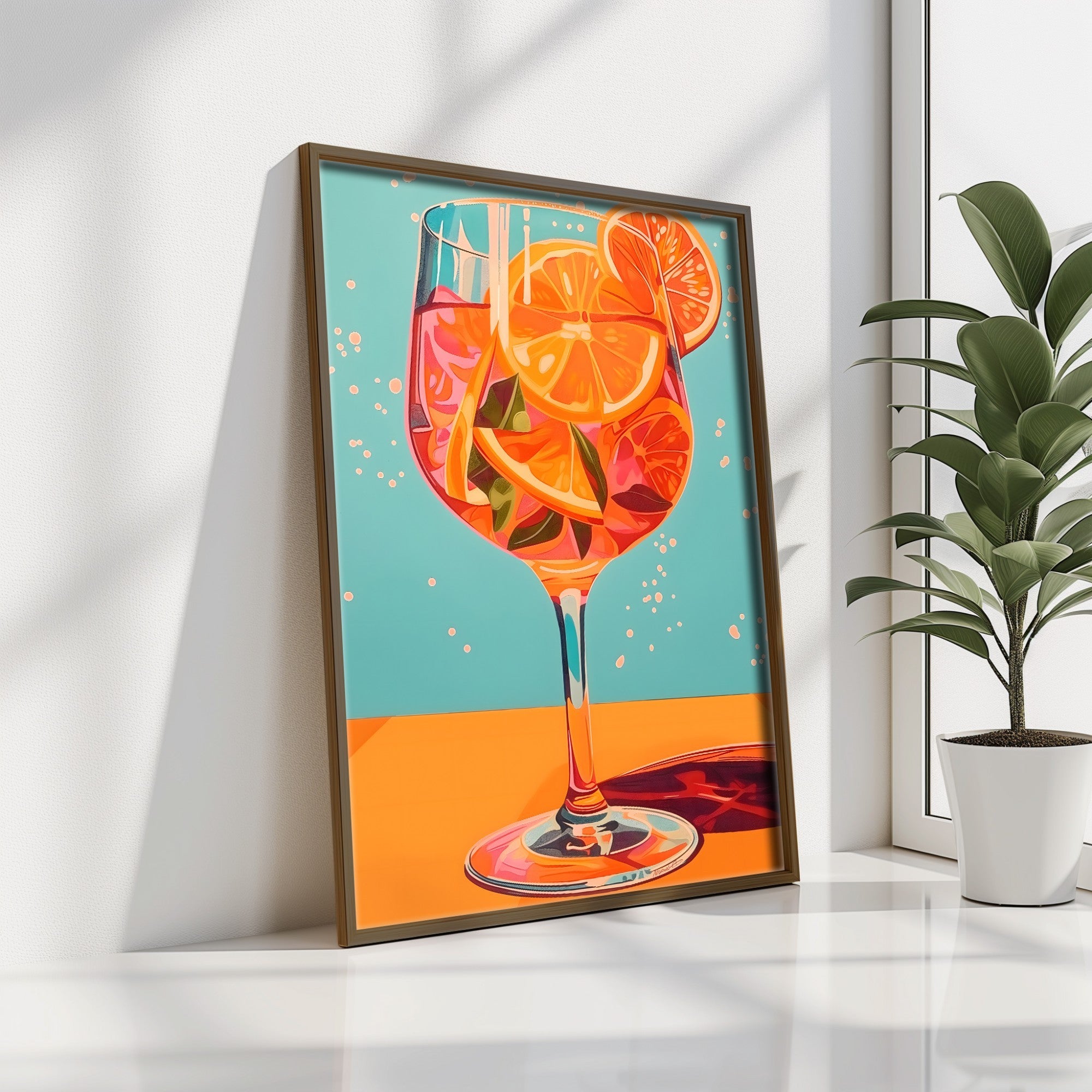 Quadro Decorativo MDF Emoldurado Multicolor GE251-L - Impressão UV em Madeira de Pinho 35x47cm