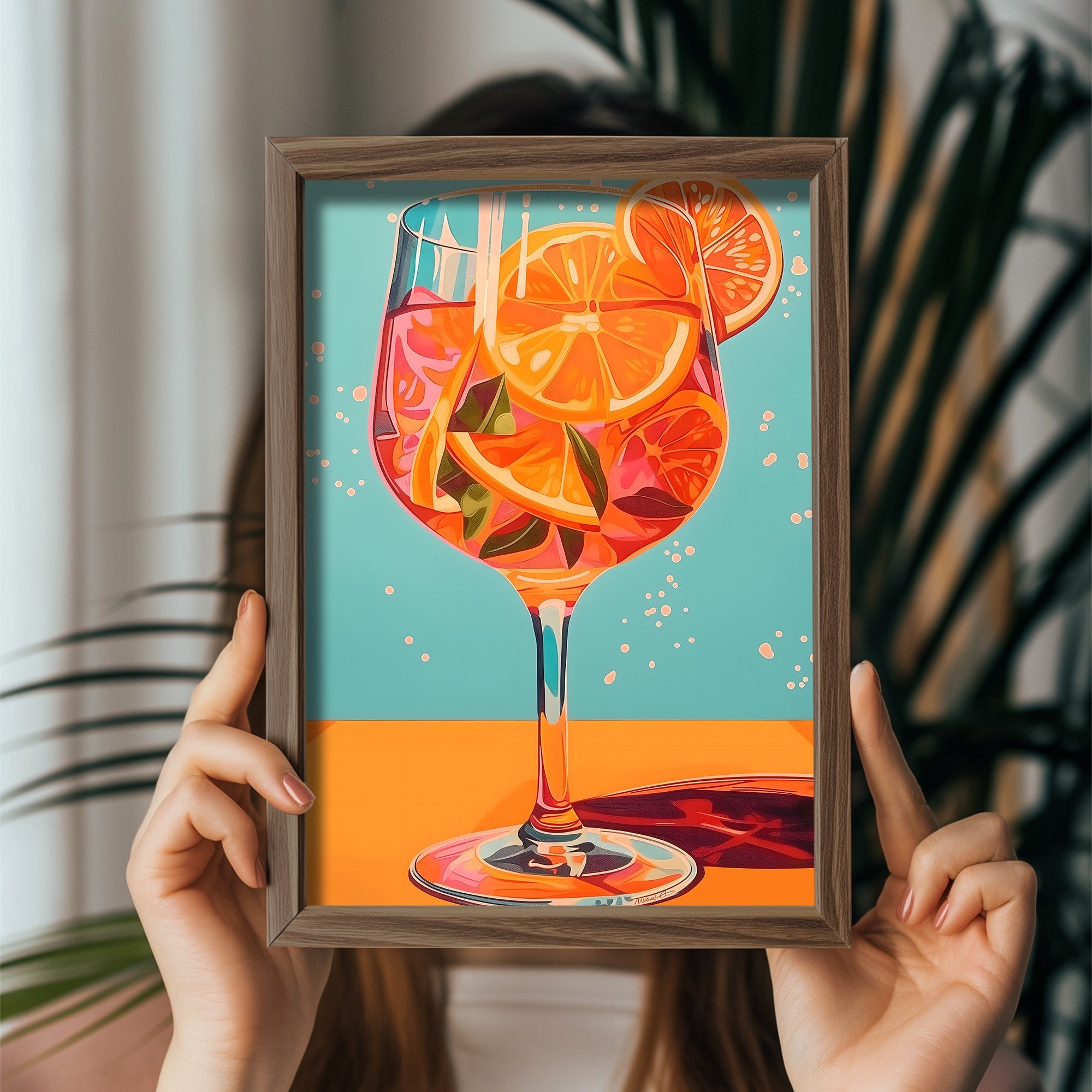 Quadro Decorativo MDF Emoldurado Multicolor GE251-L - Impressão UV em Madeira de Pinho 35x47cm