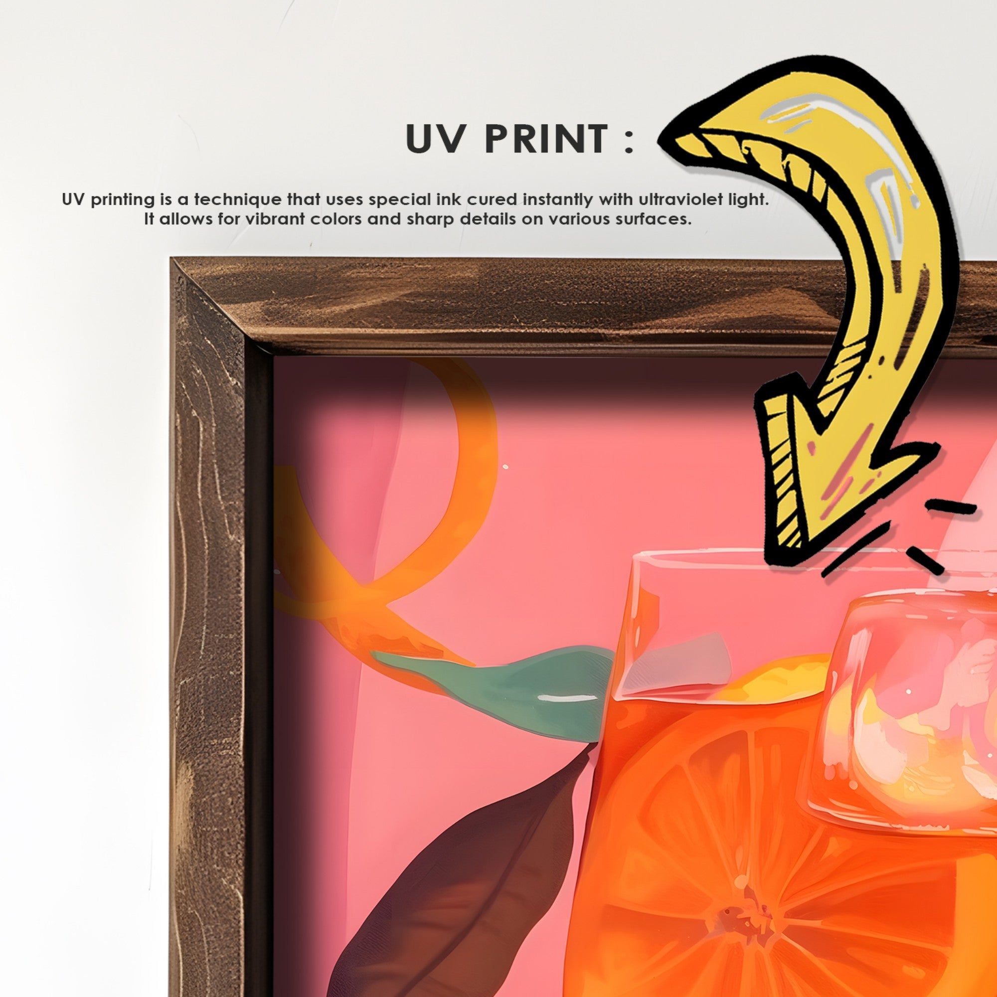 Quadro Decorativo MDF Emoldurado GE252-L Multicolor 35x47cm - Impressão UV em Madeira de Pinho