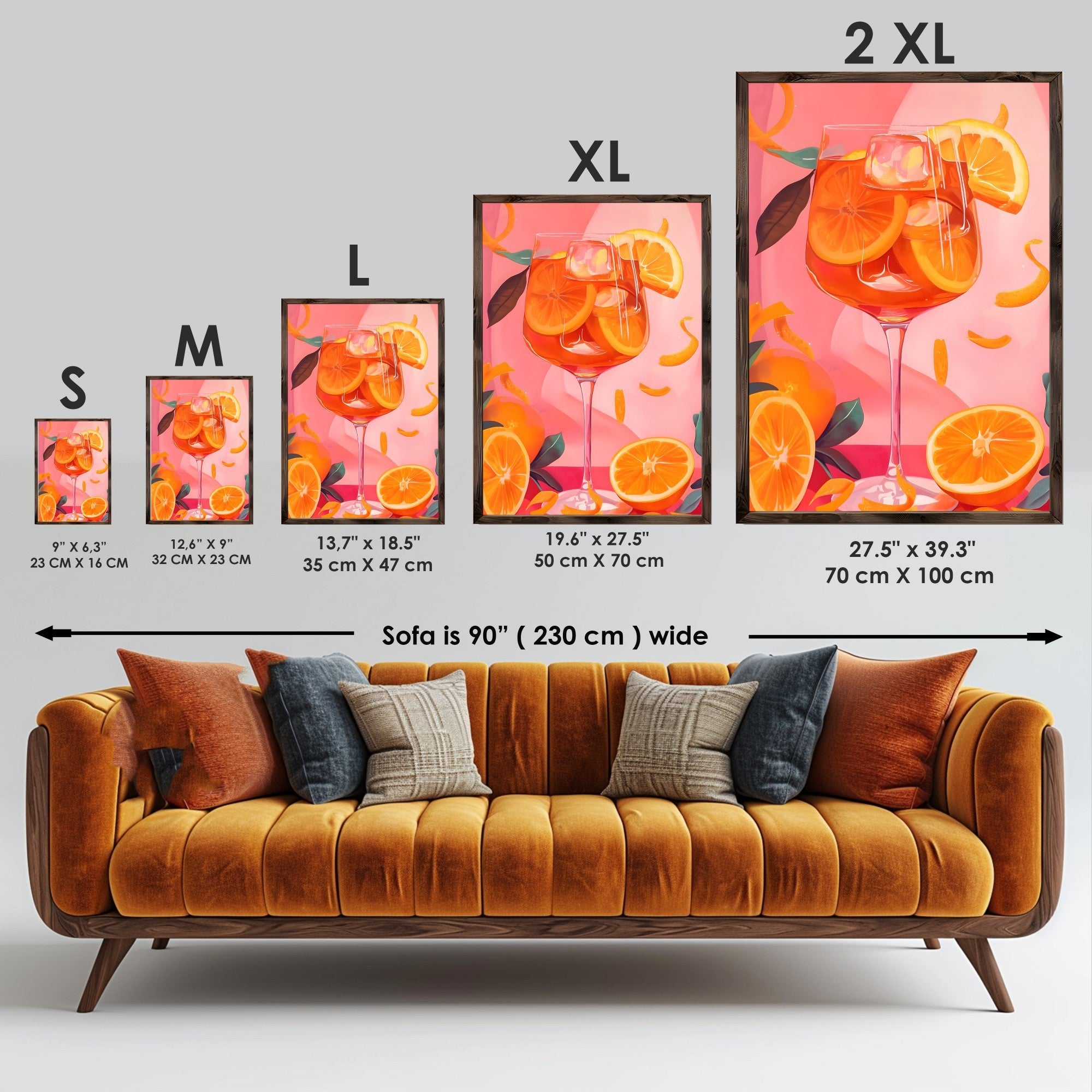 Quadro Decorativo MDF Emoldurado GE252-L Multicolor 35x47cm - Impressão UV em Madeira de Pinho