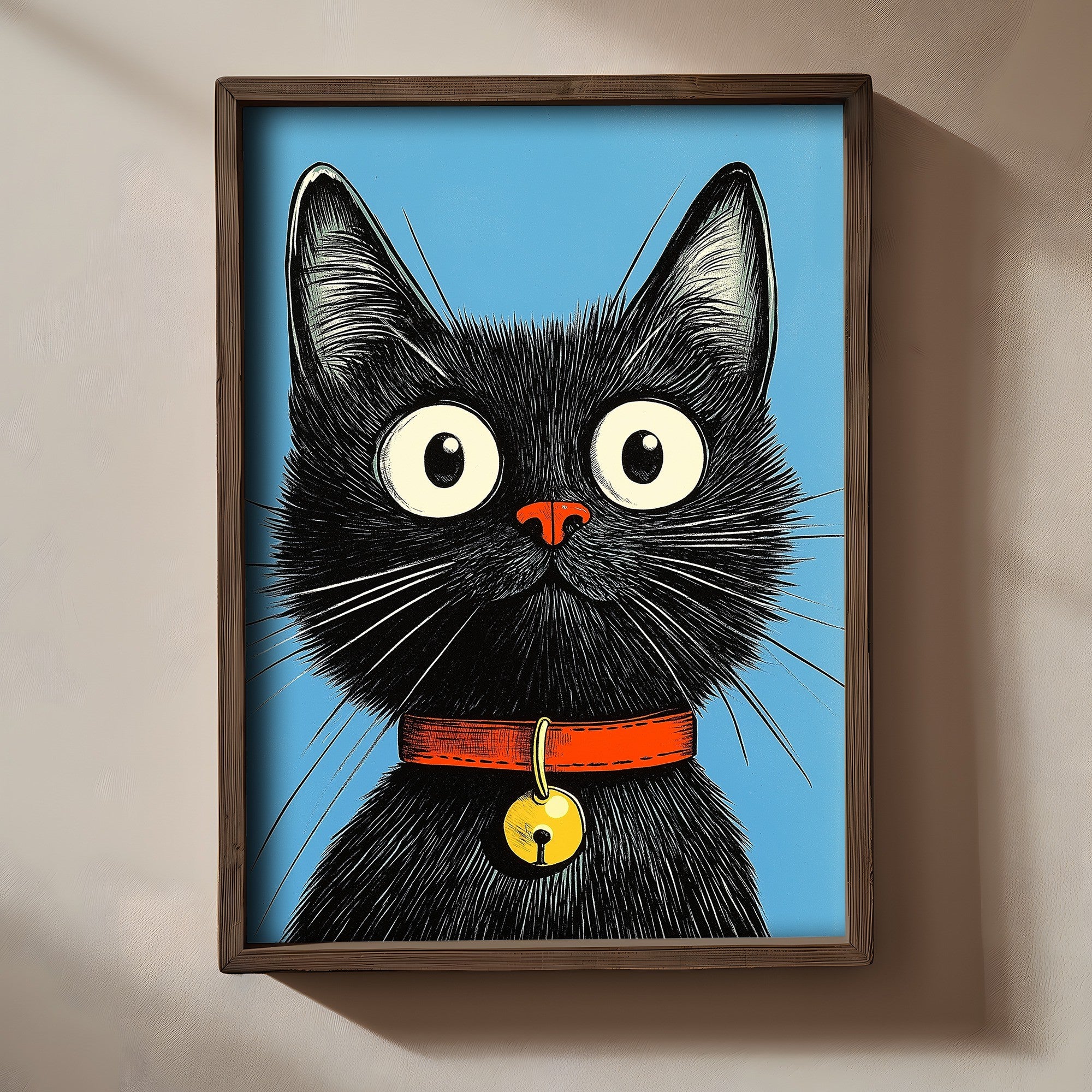 Quadro Decorativo MDF Emoldurado Multicolor 35x47cm - Impressão UV em Madeira de Pinho