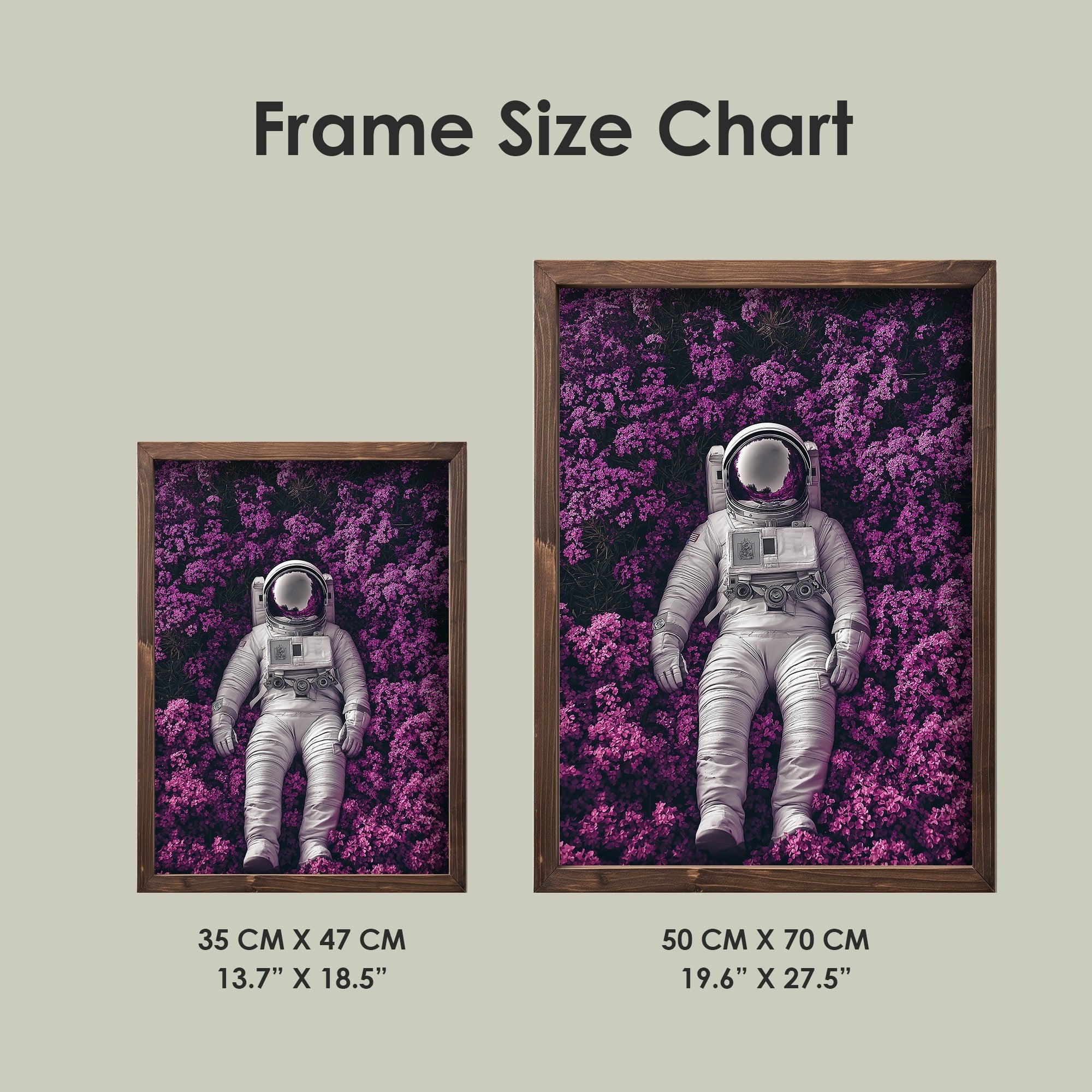 Quadro Decorativo MDF Emoldurado Multicolor 35x47cm - Impressão UV em Madeira de Pinho