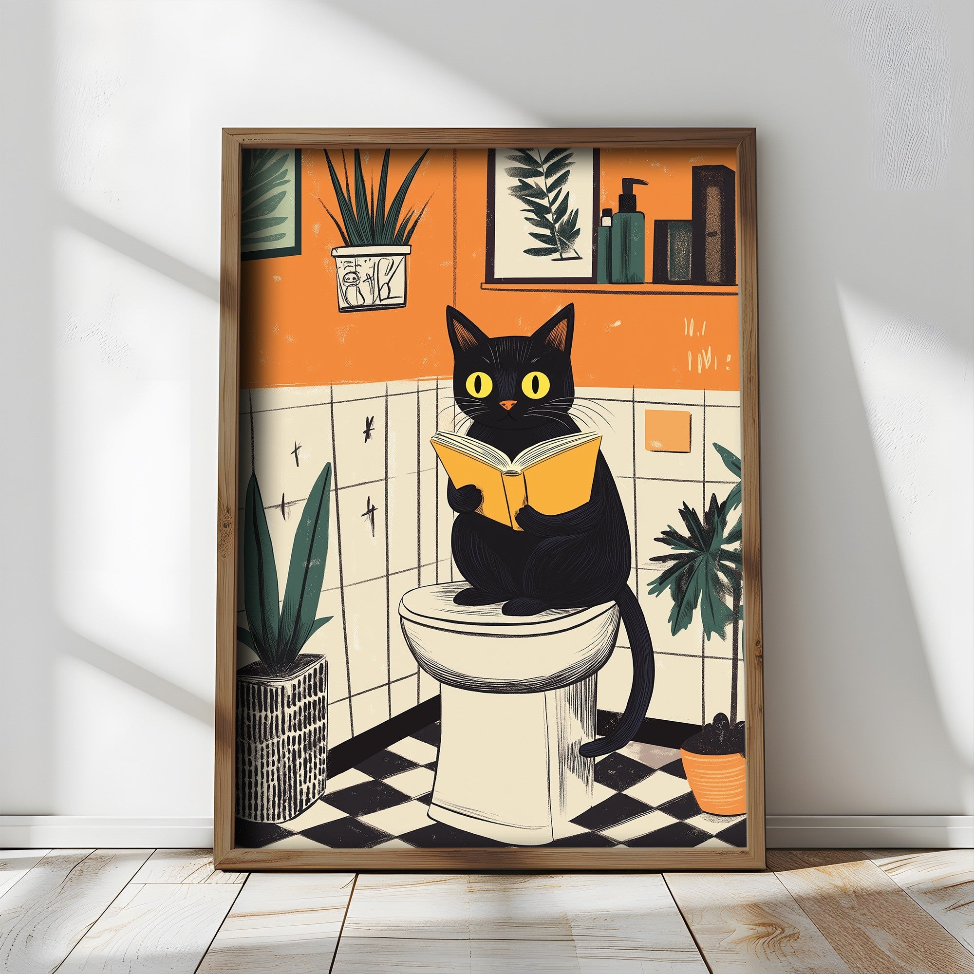 Quadro Decorativo MDF Emoldurado Multicolor 35x47cm - Impressão UV em Madeira de Pinho