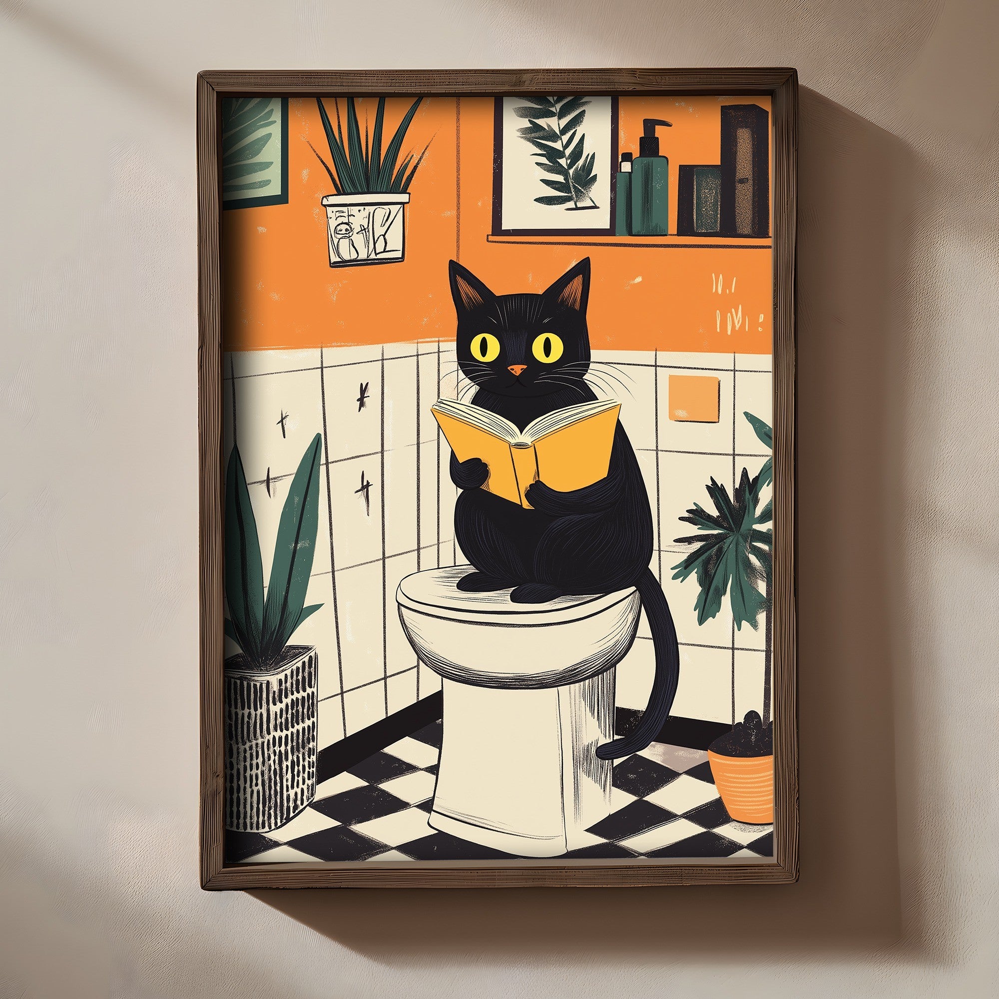 Quadro Decorativo MDF Emoldurado Multicolor 35x47cm - Impressão UV em Madeira de Pinho