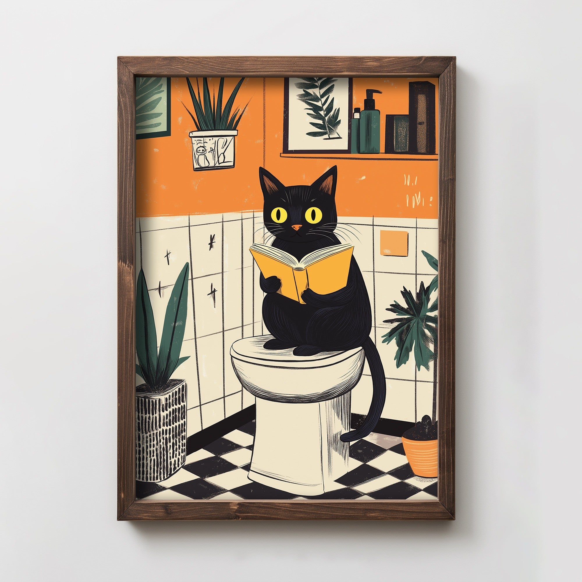 Quadro Decorativo MDF Emoldurado Multicolor 35x47cm - Impressão UV em Madeira de Pinho