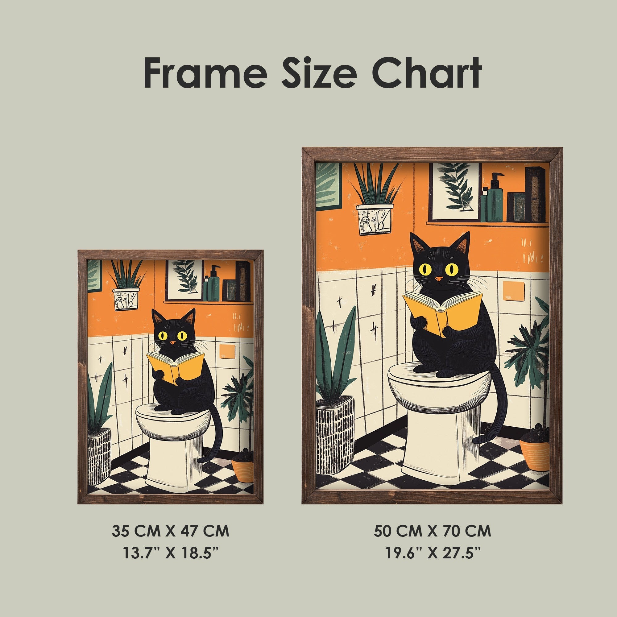 Quadro Decorativo MDF Emoldurado Multicolor 35x47cm - Impressão UV em Madeira de Pinho