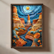 Quadro Decorativo MDF Emoldurado Multicolor 35x47cm - Impressão UV em Madeira de Pinho