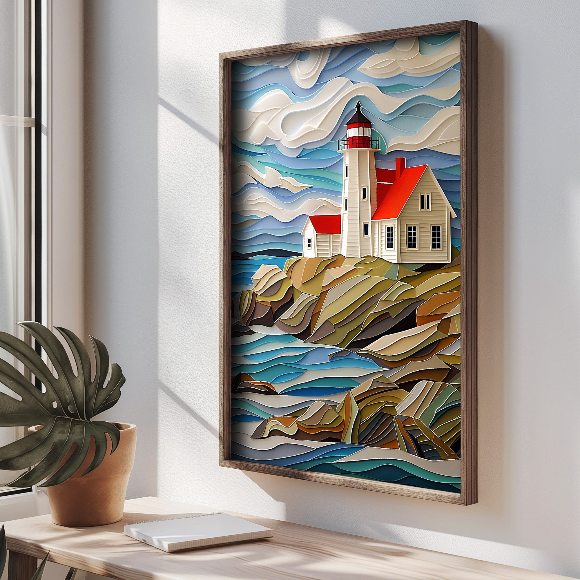 Quadro Decorativo MDF Emoldurado Multicolor 35x47cm - Impressão UV em Madeira de Pinho