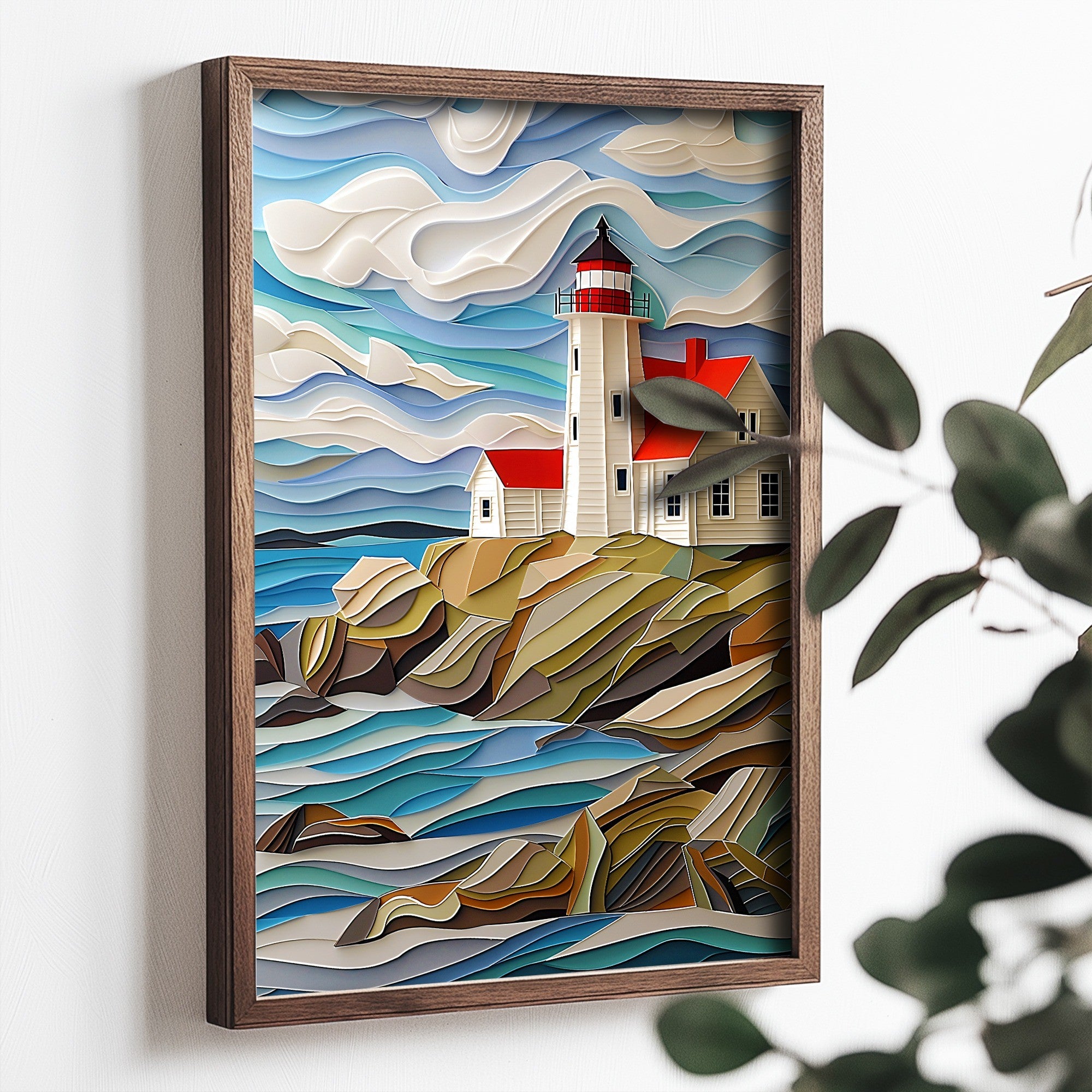 Quadro Decorativo MDF Emoldurado Multicolor 35x47cm - Impressão UV em Madeira de Pinho