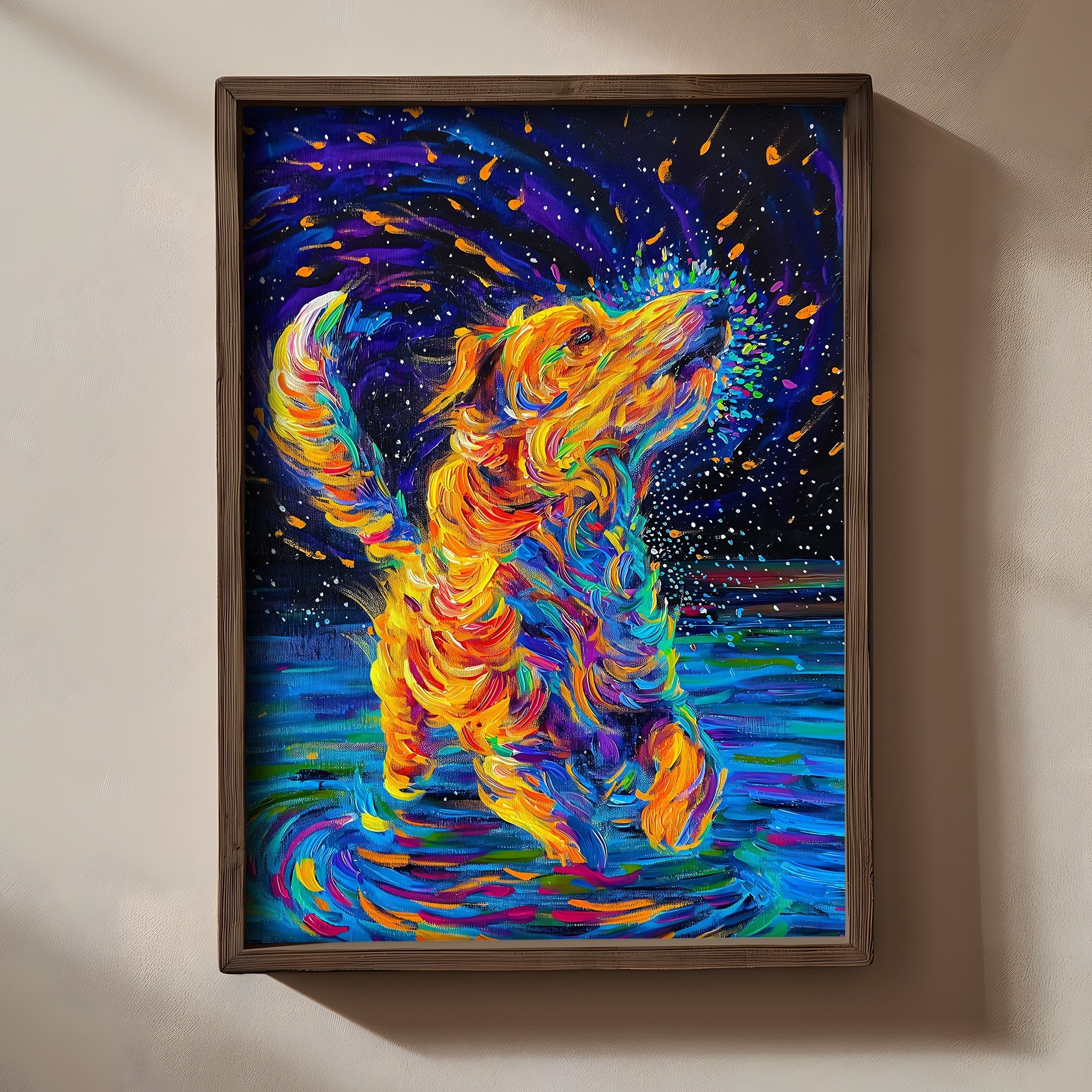 Quadro Decorativo MDF Emoldurado Multicolor 35x47cm - Impressão UV em Madeira de Pinho