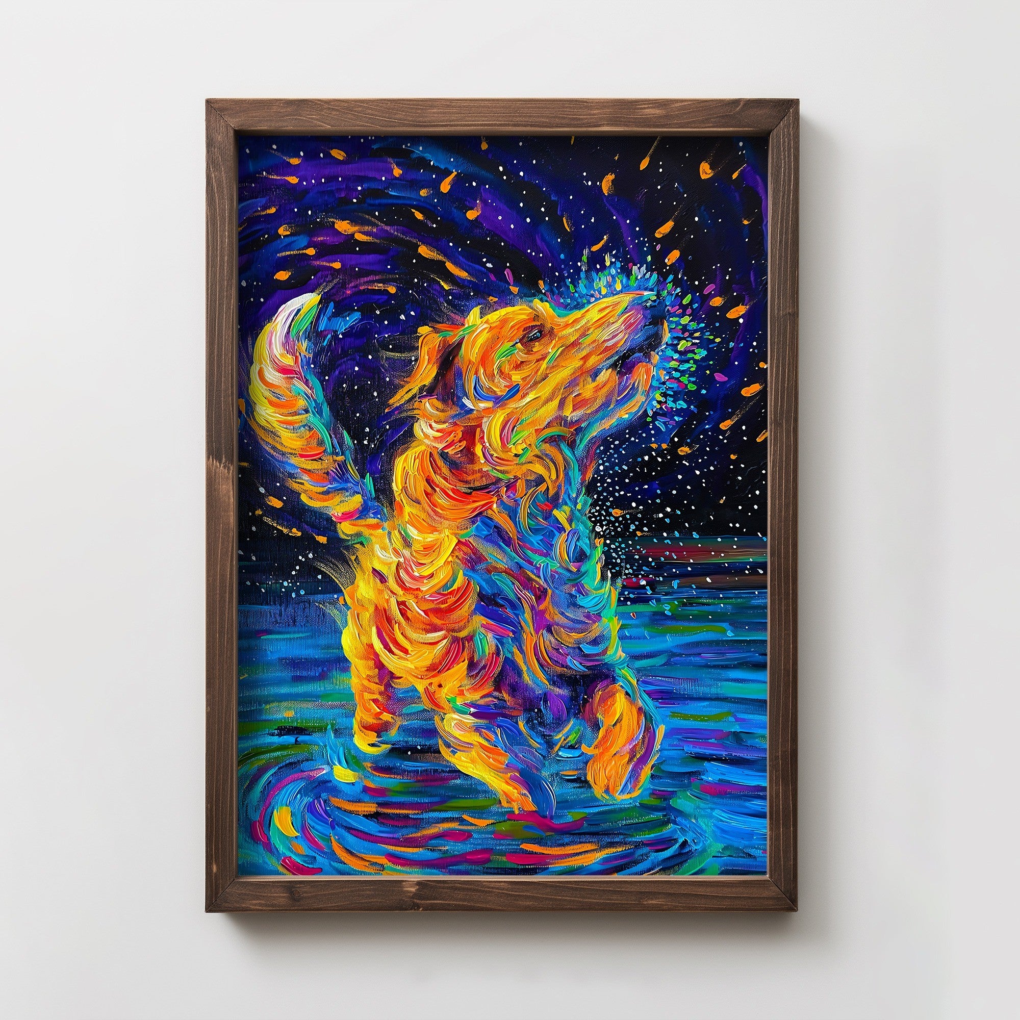 Quadro Decorativo MDF Emoldurado Multicolor 35x47cm - Impressão UV em Madeira de Pinho