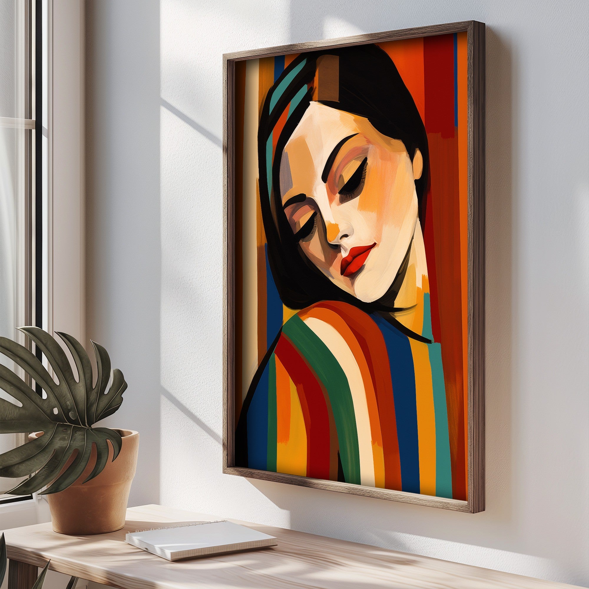 Quadro Decorativo MDF Emoldurado Multicolor 35x47cm - Impressão UV em Madeira de Pinho