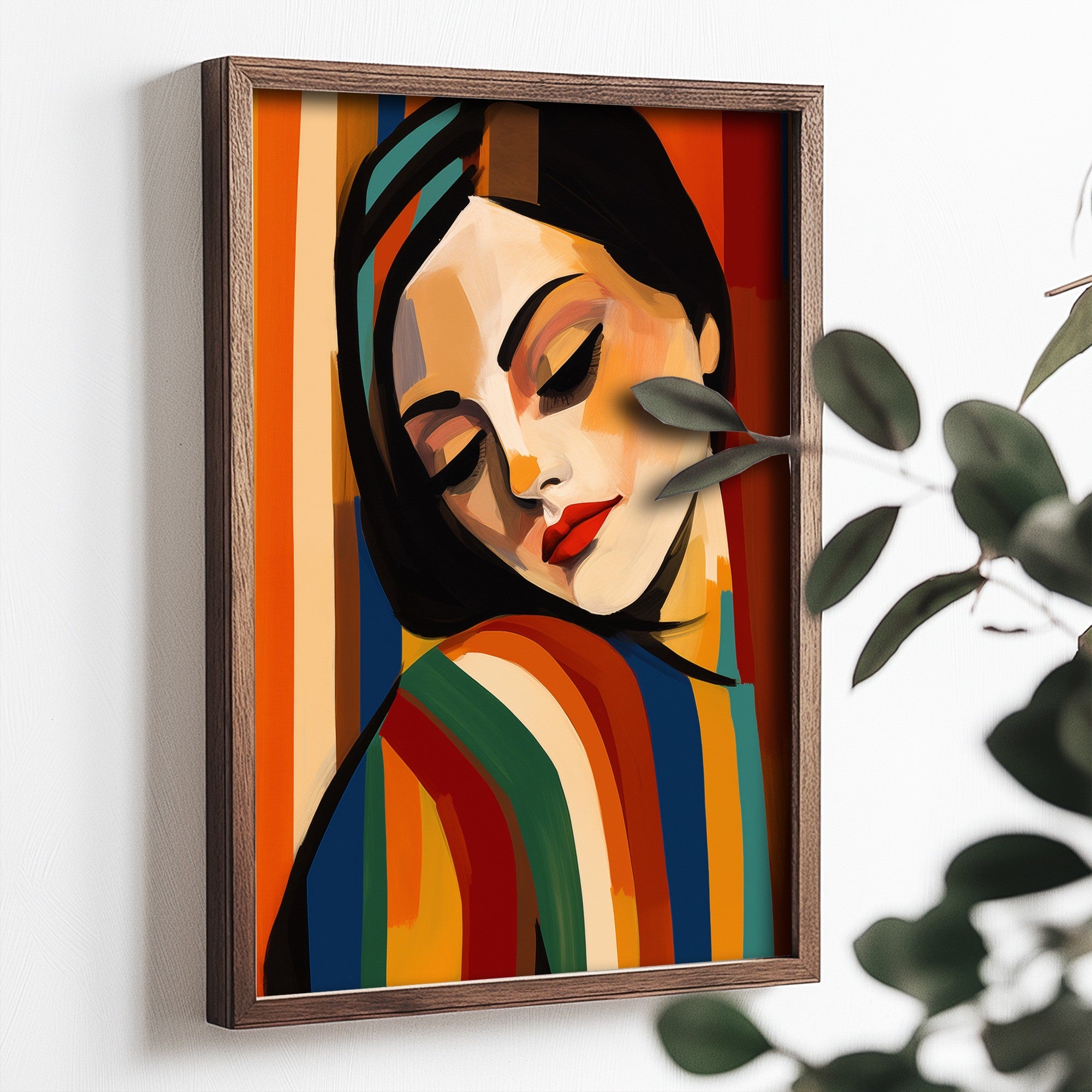 Quadro Decorativo MDF Emoldurado Multicolor 35x47cm - Impressão UV em Madeira de Pinho