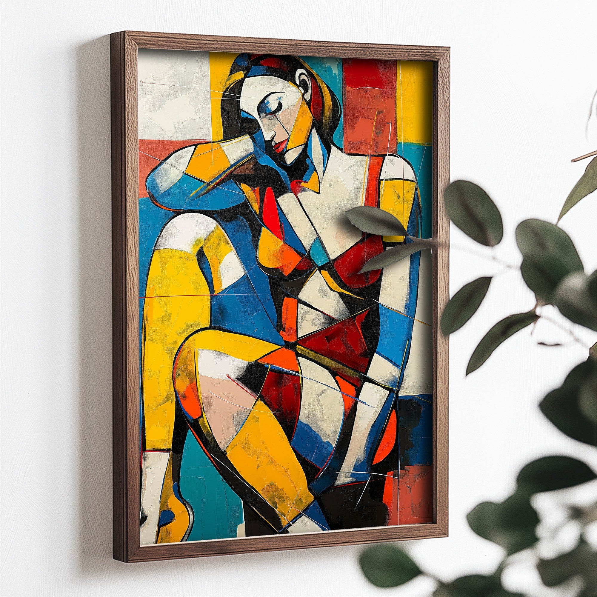 Quadro Decorativo MDF Emoldurado Multicolor 35x47cm - Impressão UV em Madeira de Pinho