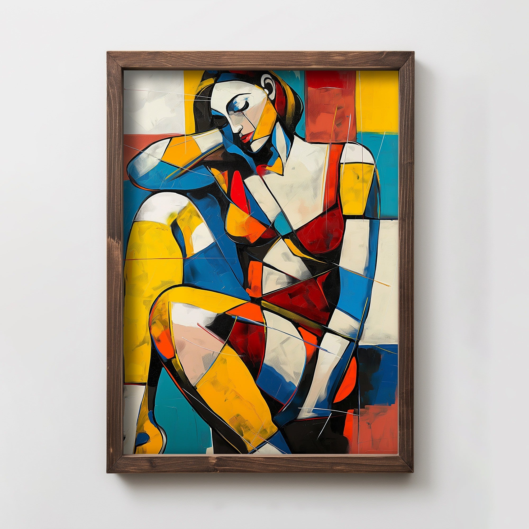 Quadro Decorativo MDF Emoldurado Multicolor 35x47cm - Impressão UV em Madeira de Pinho