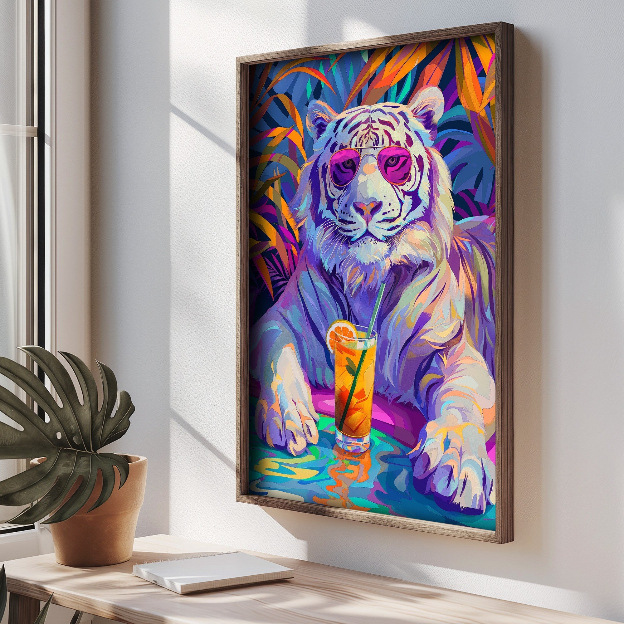 Quadro Decorativo MDF Emoldurado Multicolor 35x47cm - Impressão UV em Madeira de Pinho