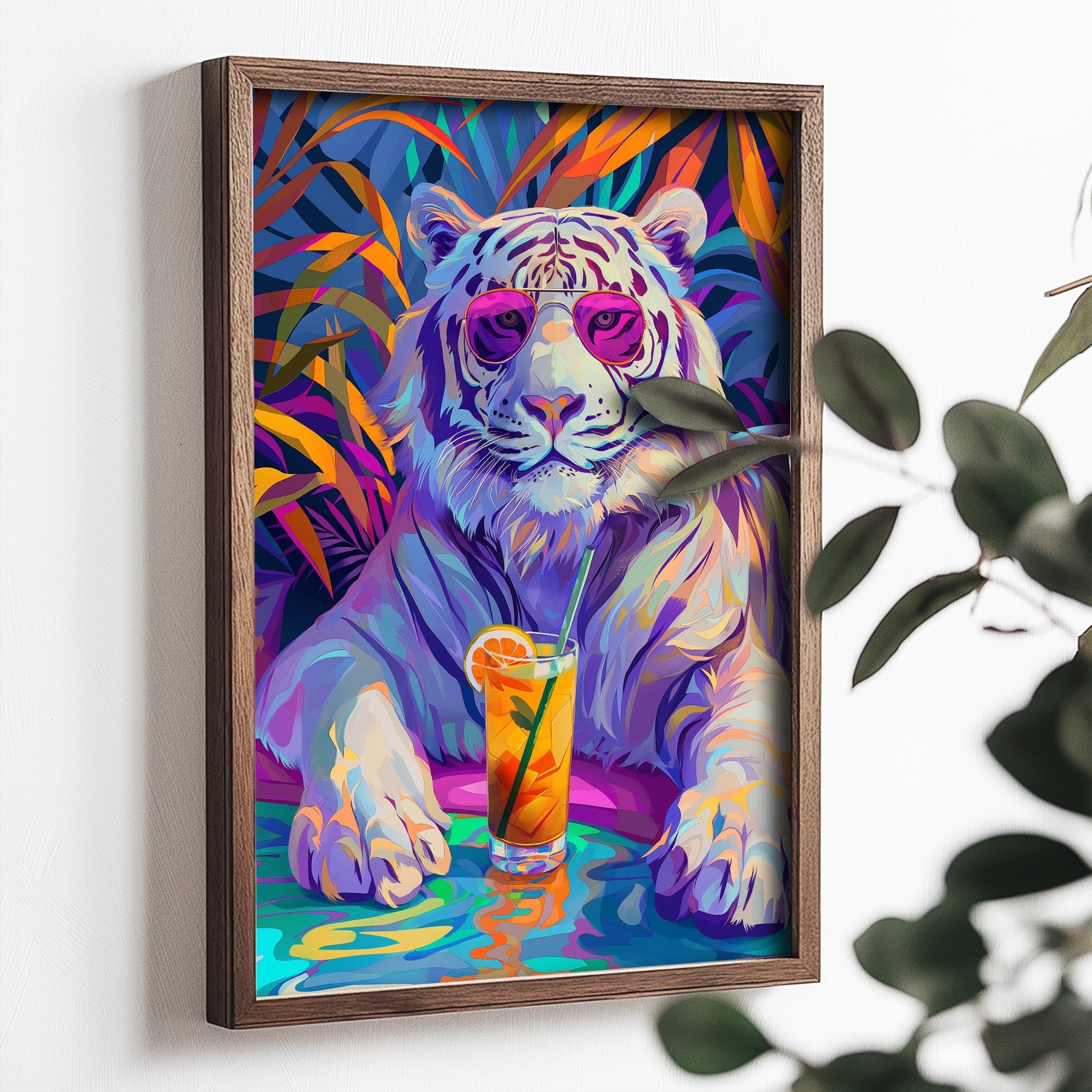 Quadro Decorativo MDF Emoldurado Multicolor 35x47cm - Impressão UV em Madeira de Pinho