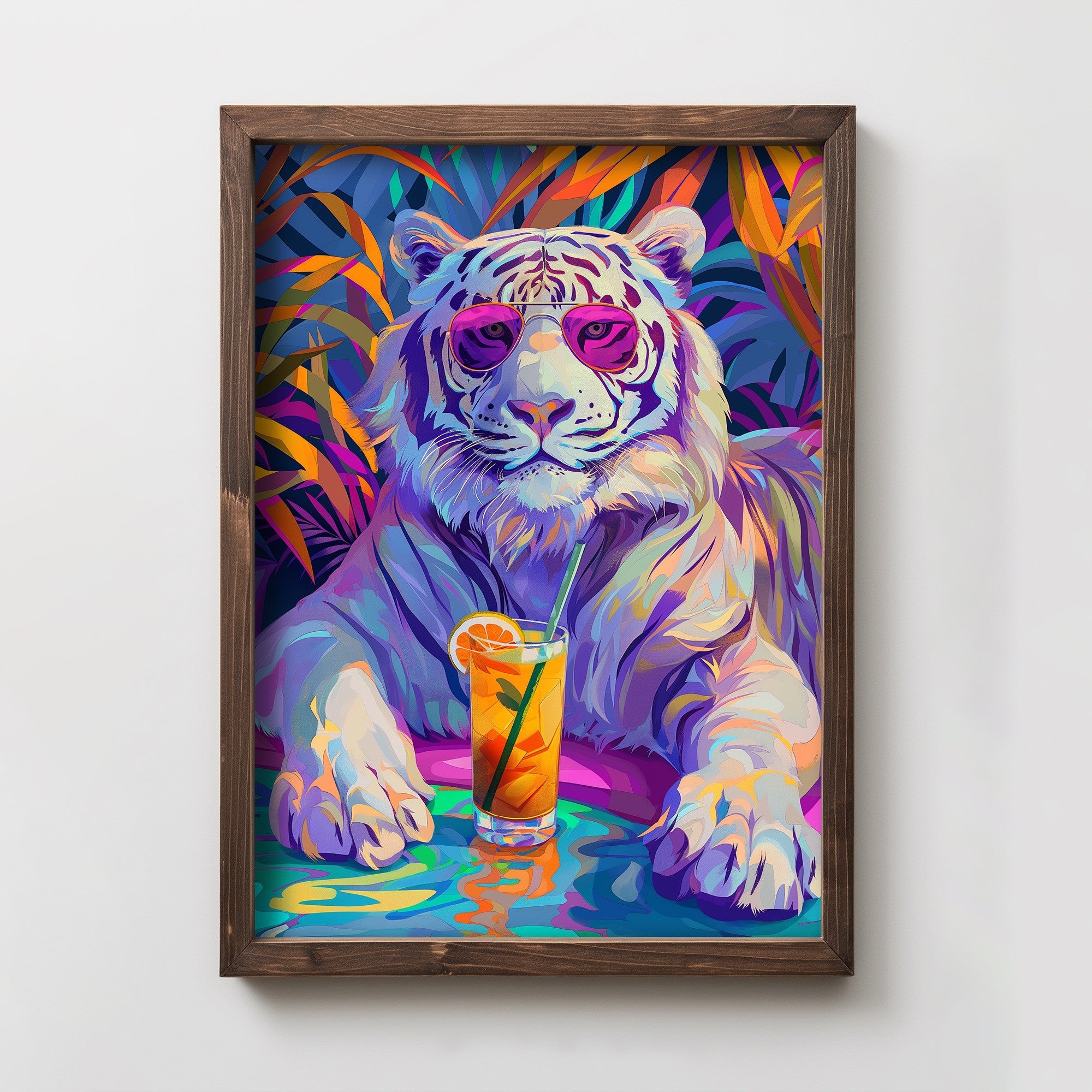 Quadro Decorativo MDF Emoldurado Multicolor 35x47cm - Impressão UV em Madeira de Pinho