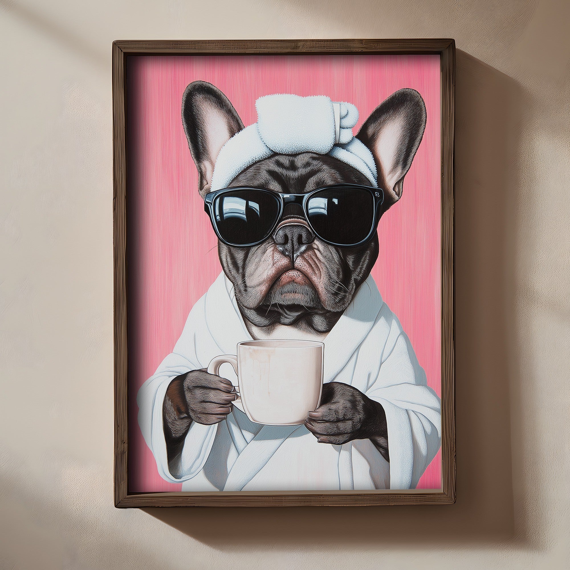 Quadro Decorativo MDF Multicolor com Moldura de Pinho - Impressão UV 35x47cm