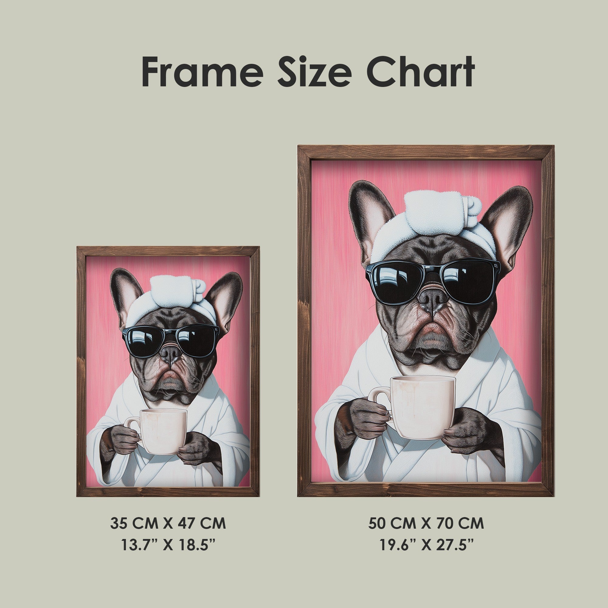 Quadro Decorativo MDF Multicolor com Moldura de Pinho - Impressão UV 35x47cm