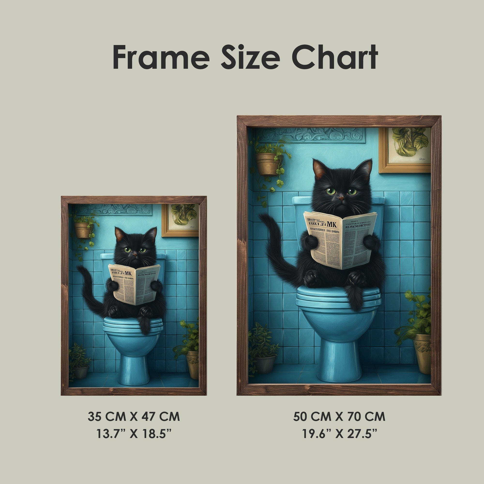 Quadro Decorativo MDF Emoldurado Multicolor 35x47cm - Impressão UV em Madeira de Pinho