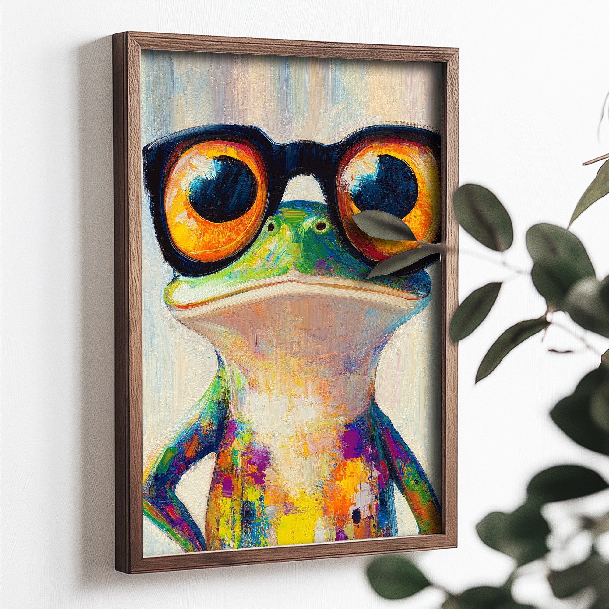 Quadro Decorativo MDF Emoldurado Multicolor 35x47cm - Impressão UV em Madeira de Pinho