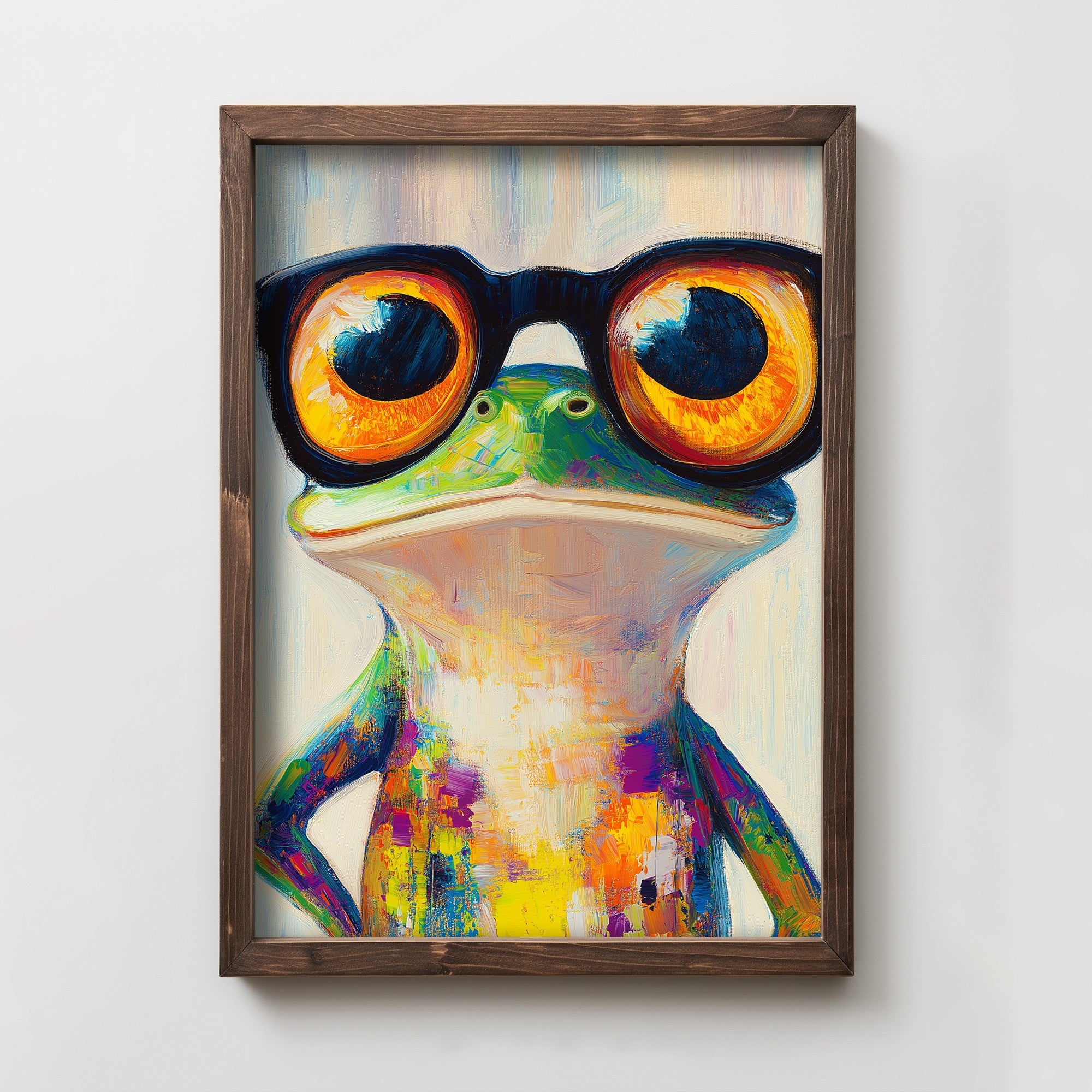 Quadro Decorativo MDF Emoldurado Multicolor 35x47cm - Impressão UV em Madeira de Pinho