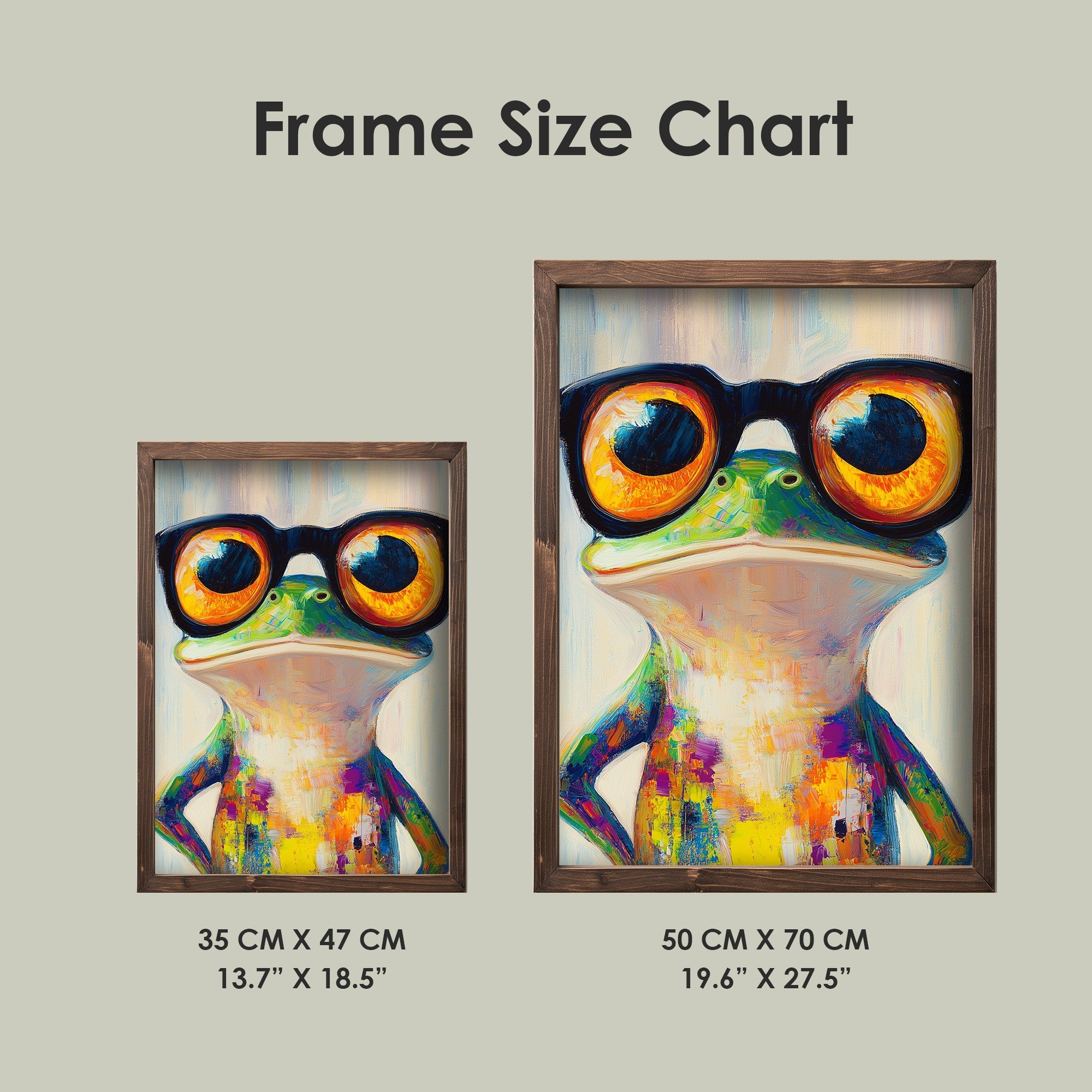 Quadro Decorativo MDF Emoldurado Multicolor 35x47cm - Impressão UV em Madeira de Pinho