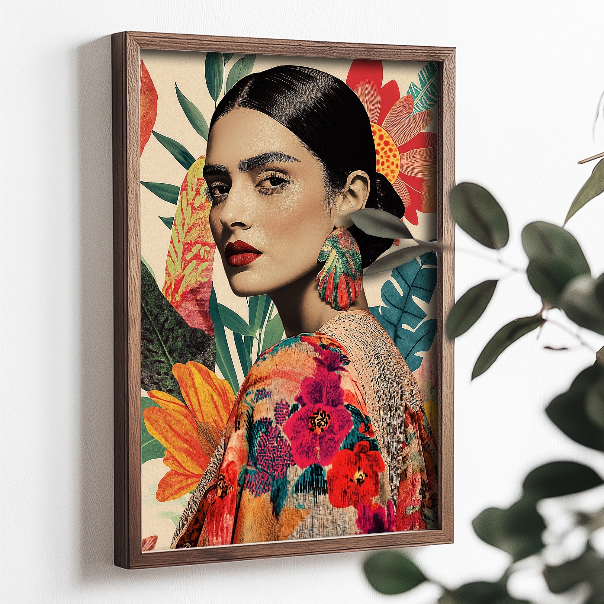 Quadro Decorativo MDF Emoldurado Multicolor 35x47cm - Impressão UV em Madeira de Pinho