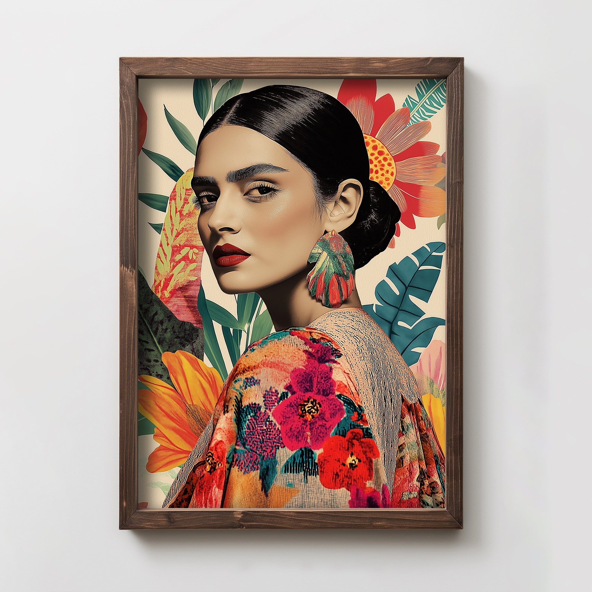 Quadro Decorativo MDF Emoldurado Multicolor 35x47cm - Impressão UV em Madeira de Pinho