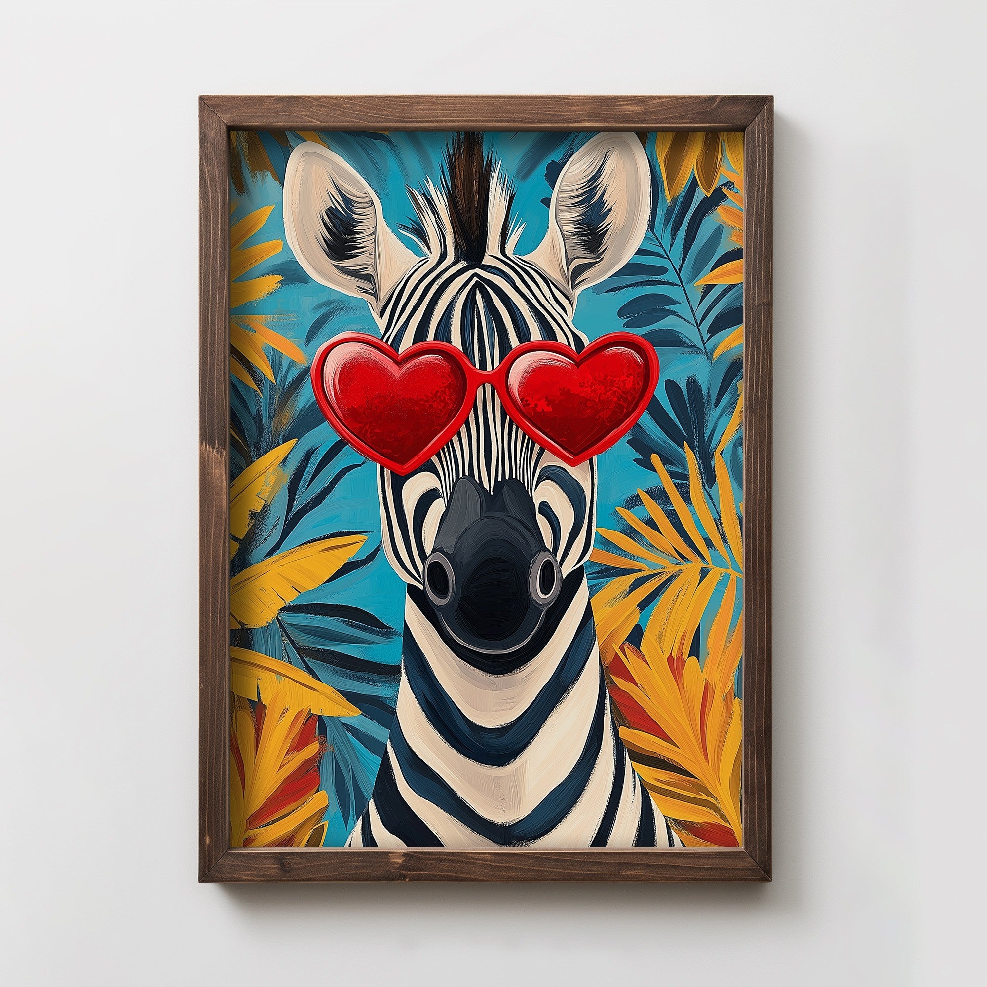 Quadro Decorativo MDF Multicolor com Moldura de Pinho - Impressão UV 35x47cm