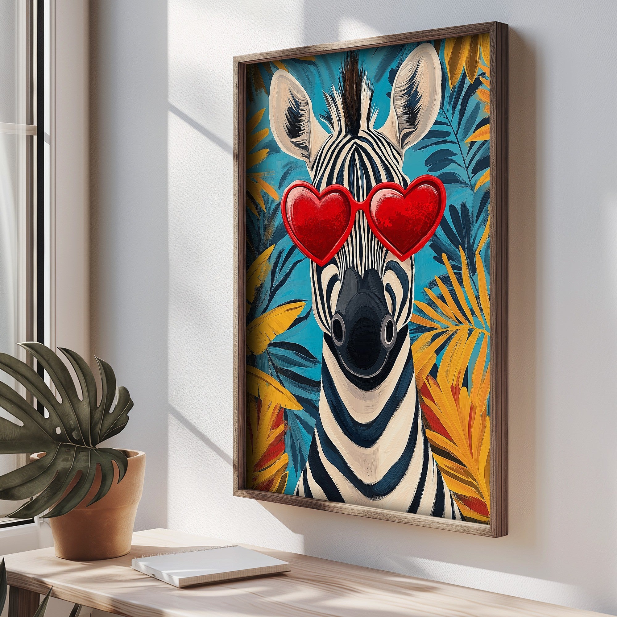 Quadro Decorativo MDF Multicolor com Moldura de Pinho - Impressão UV 35x47cm