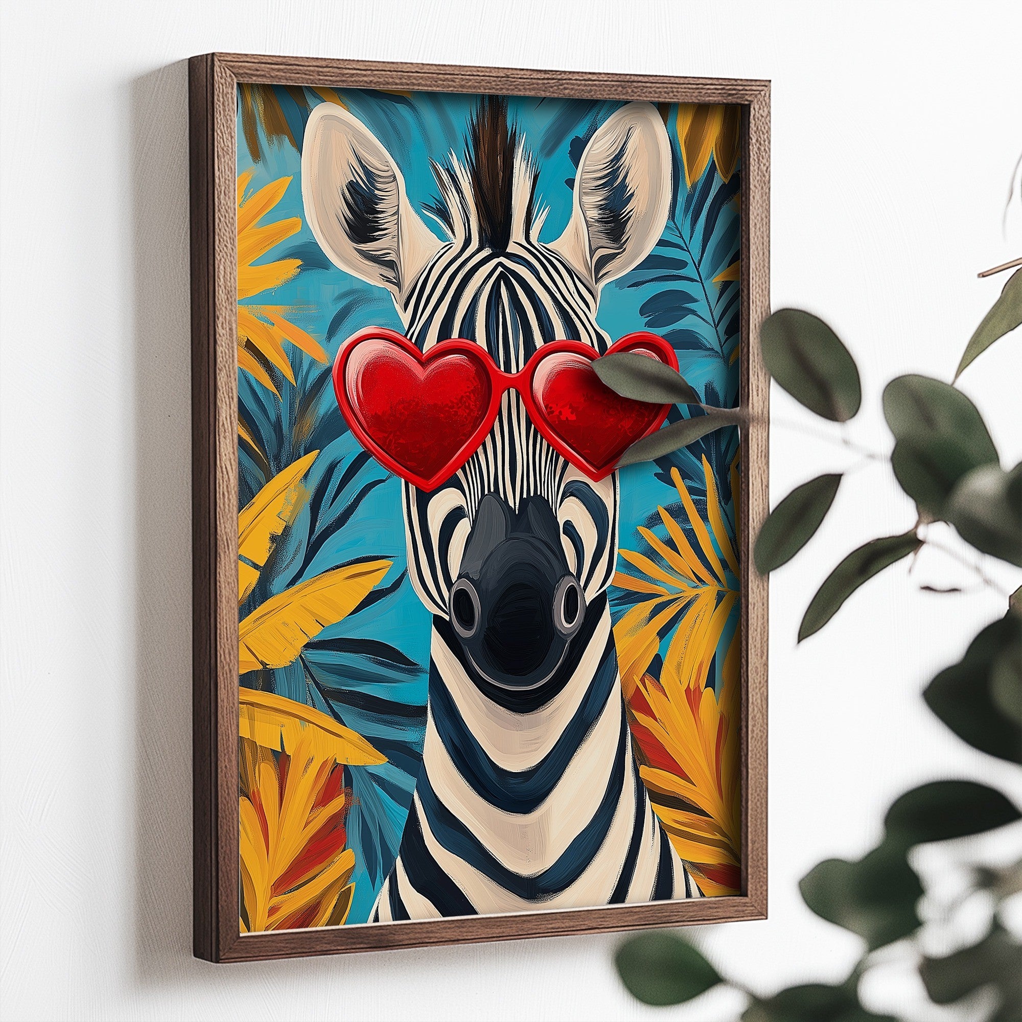 Quadro Decorativo MDF Multicolor com Moldura de Pinho - Impressão UV 35x47cm