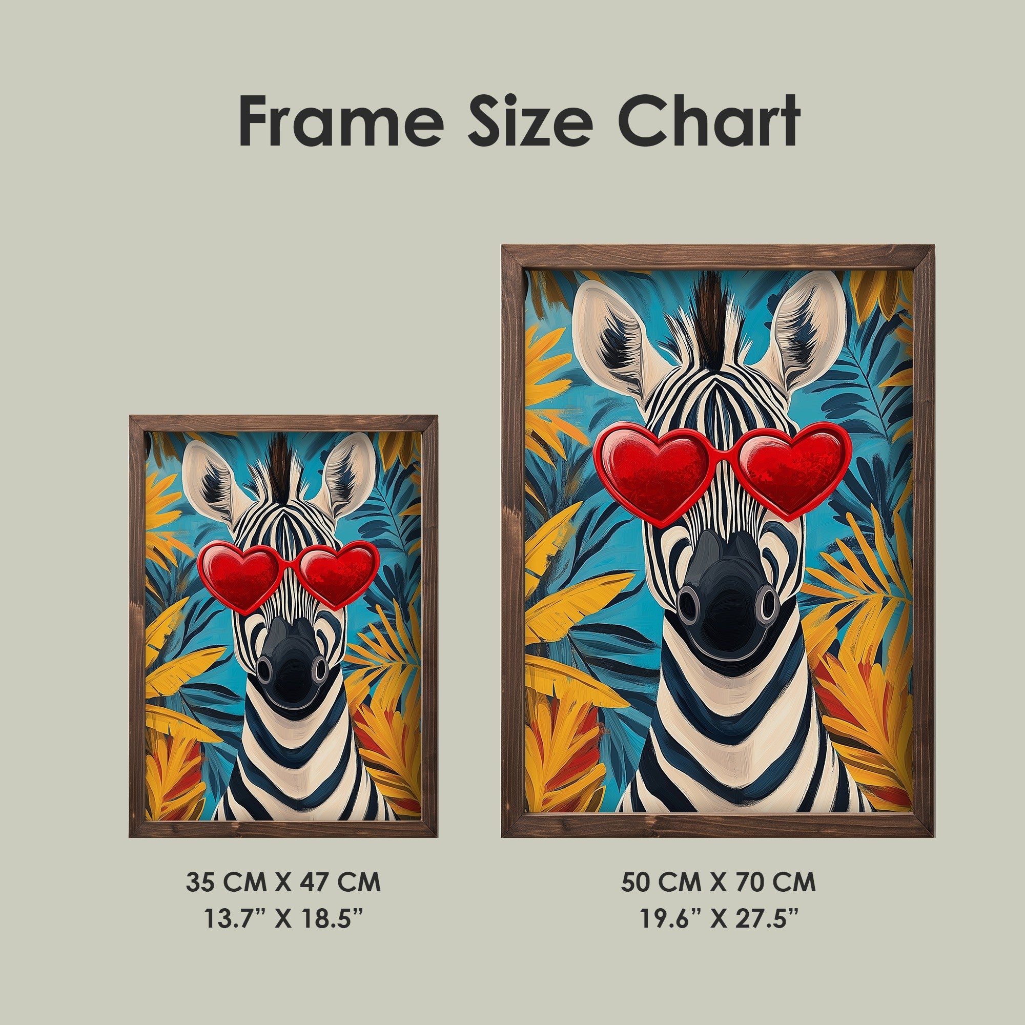 Quadro Decorativo MDF Multicolor com Moldura de Pinho - Impressão UV 35x47cm