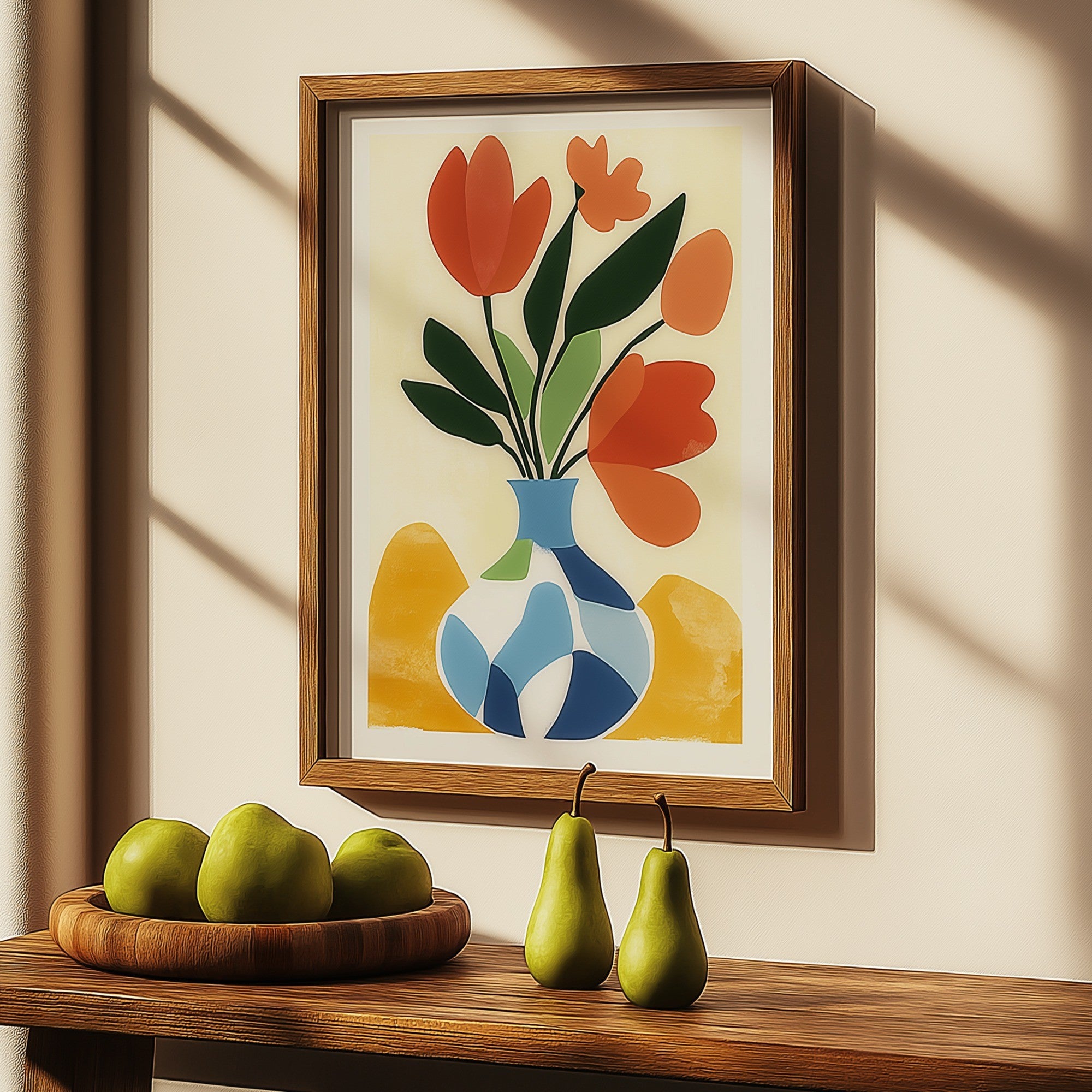 Quadro Decorativo MDF Emoldurado Multicolor 35x47cm - Impressão UV em Madeira de Pinho