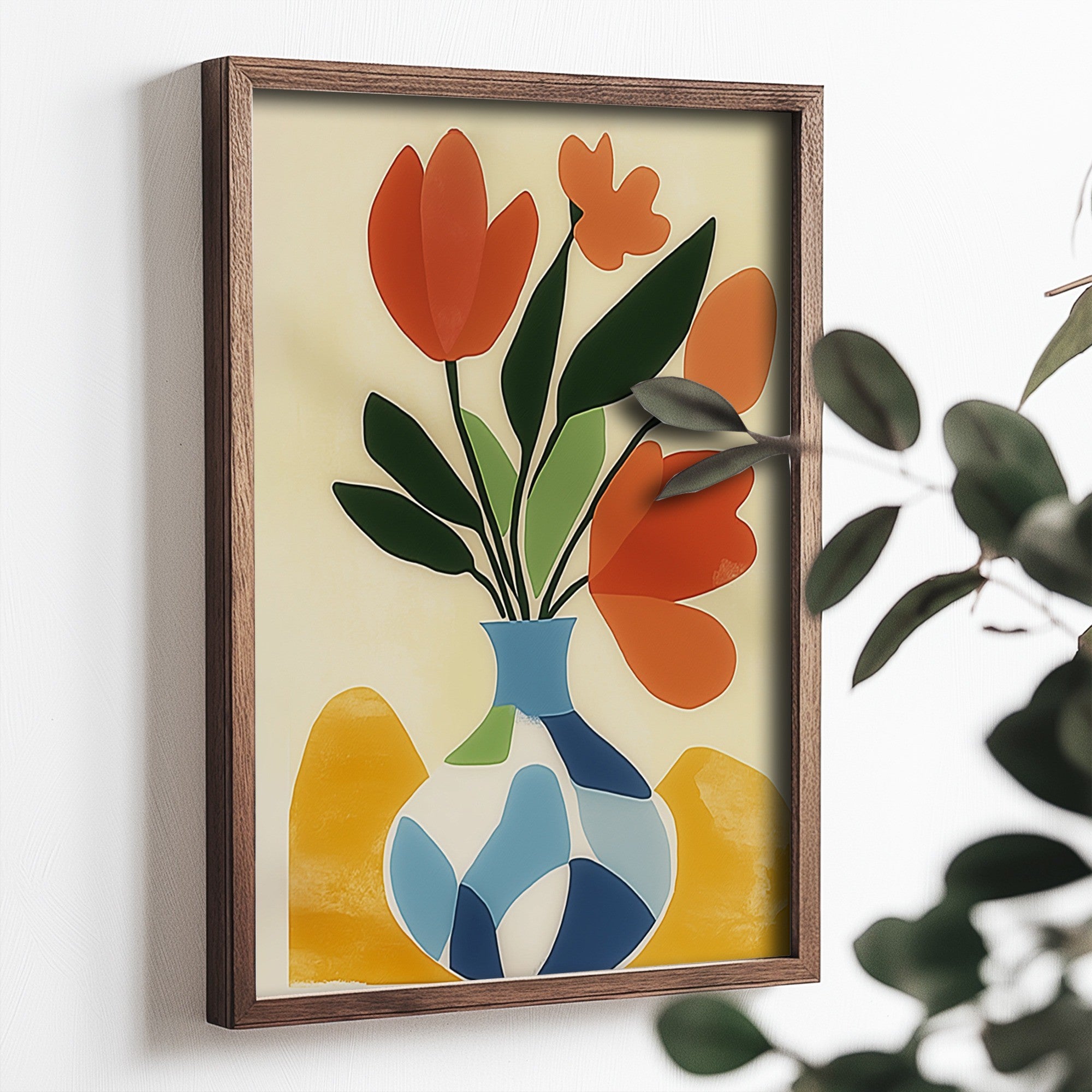 Quadro Decorativo MDF Emoldurado Multicolor 35x47cm - Impressão UV em Madeira de Pinho