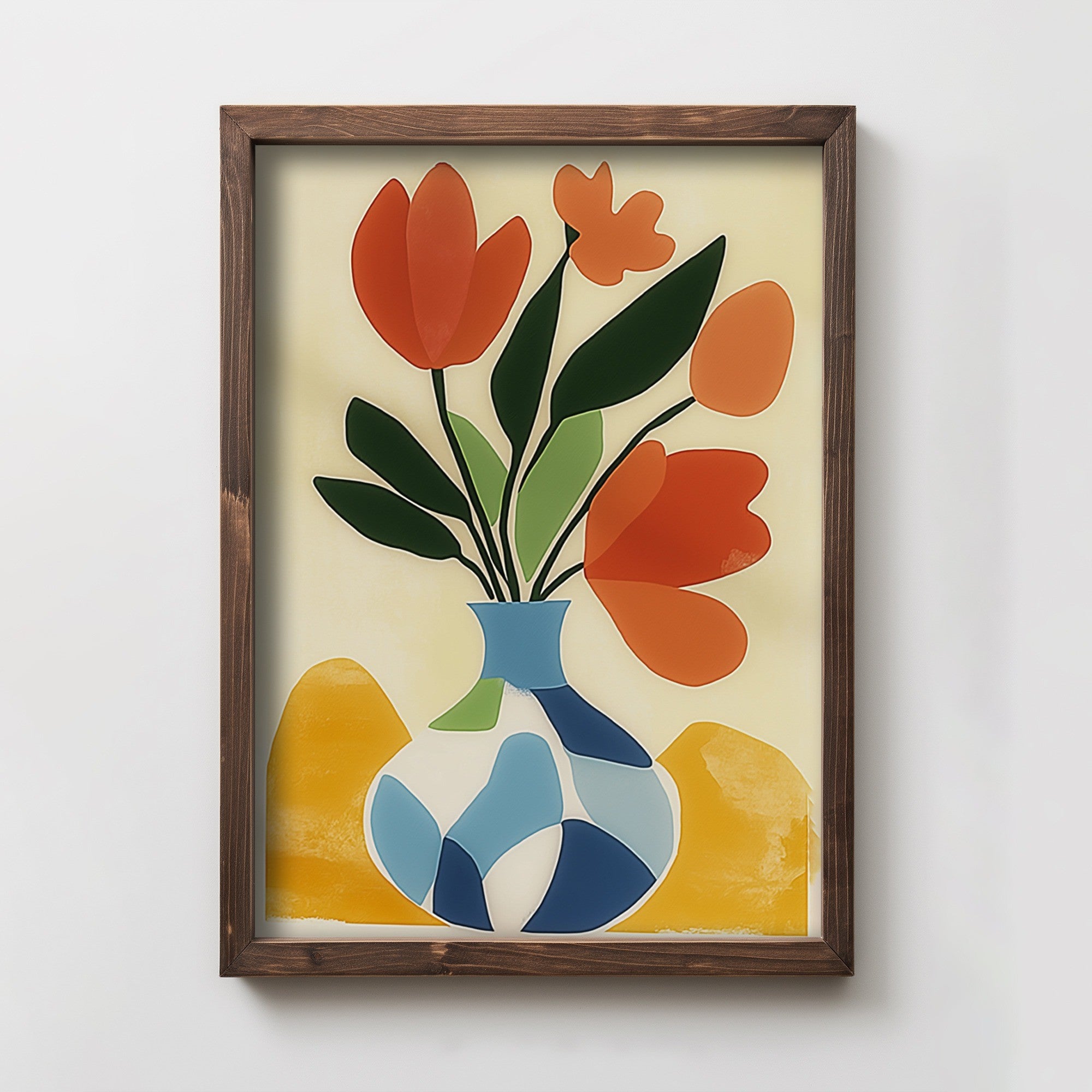 Quadro Decorativo MDF Emoldurado Multicolor 35x47cm - Impressão UV em Madeira de Pinho