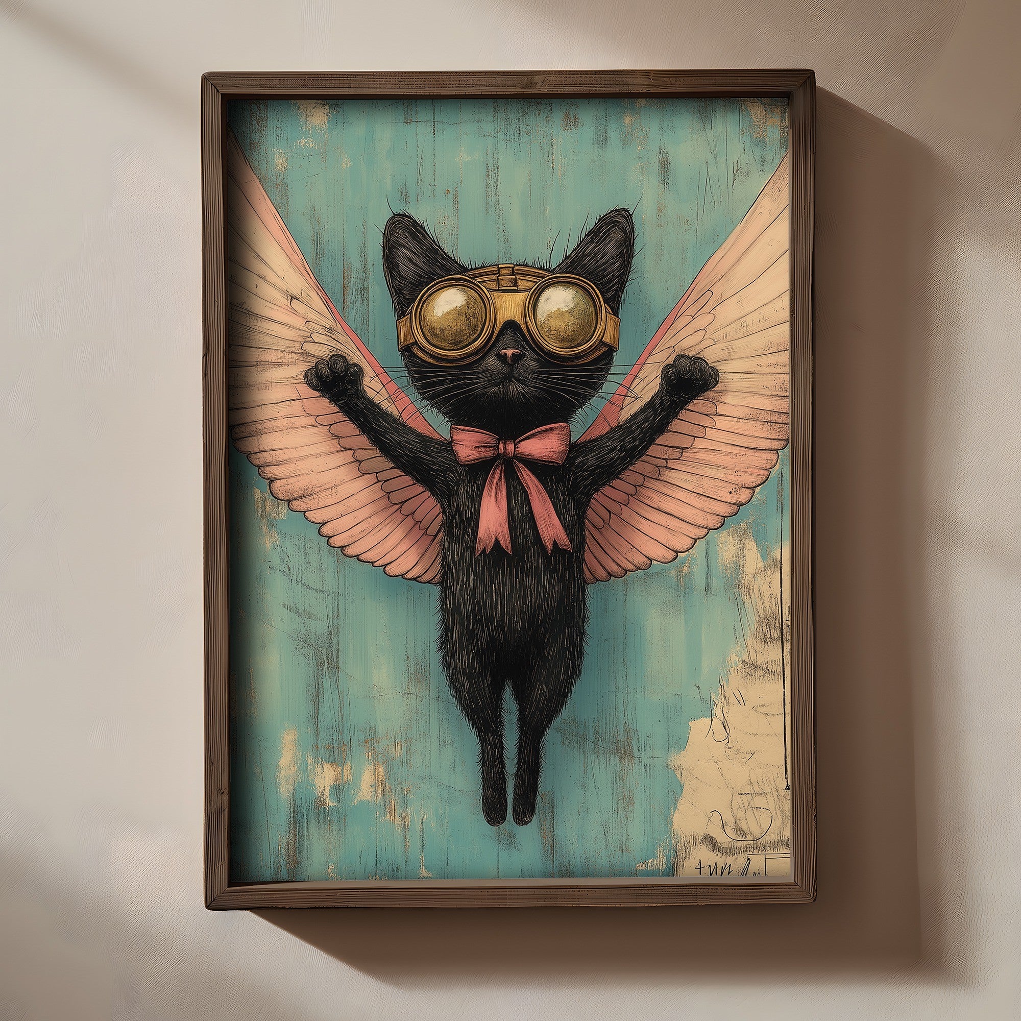 Quadro Decorativo MDF Emoldurado Multicolor 35x47cm - Impressão UV em Madeira de Pinho