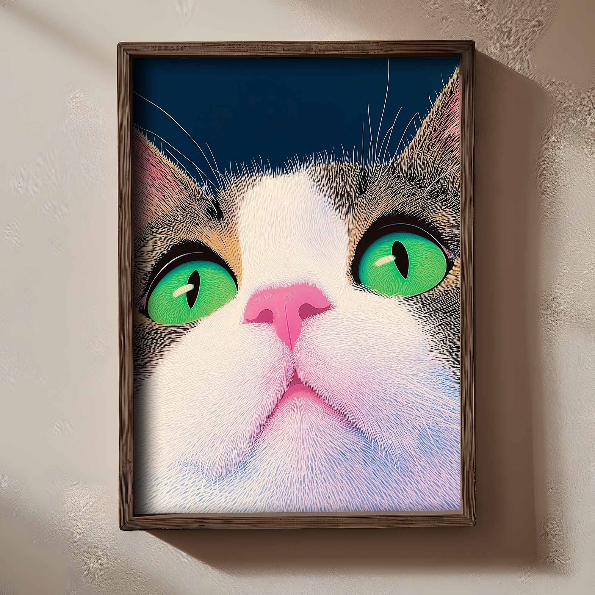 Quadro Decorativo MDF Emoldurado Multicolor 35x47cm - Impressão UV em Madeira de Pinho