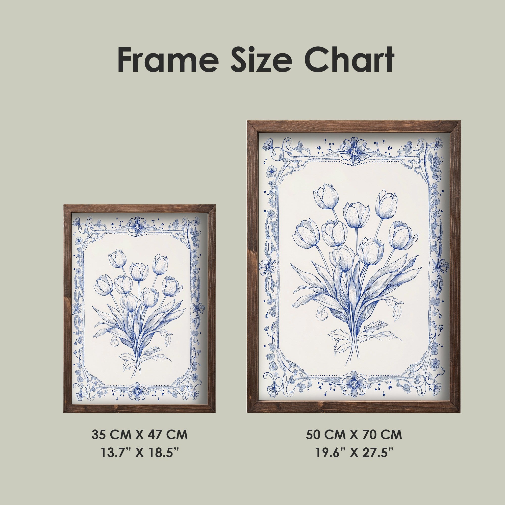 Quadro Decorativo MDF Emoldurado Multicolor 35x47cm - Impressão UV em Madeira de Pinho