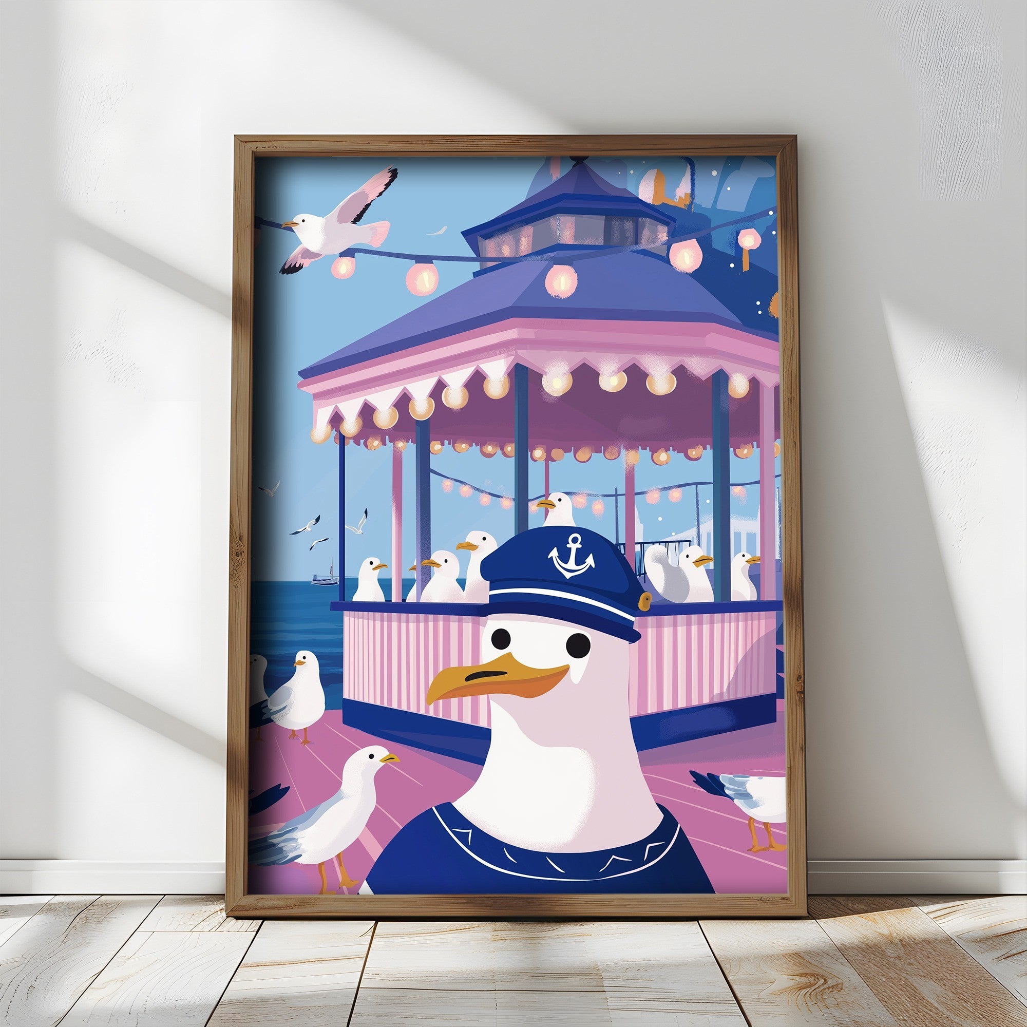 Quadro Decorativo MDF Emoldurado Multicolor 35x47cm - Impressão UV em Madeira de Pinho