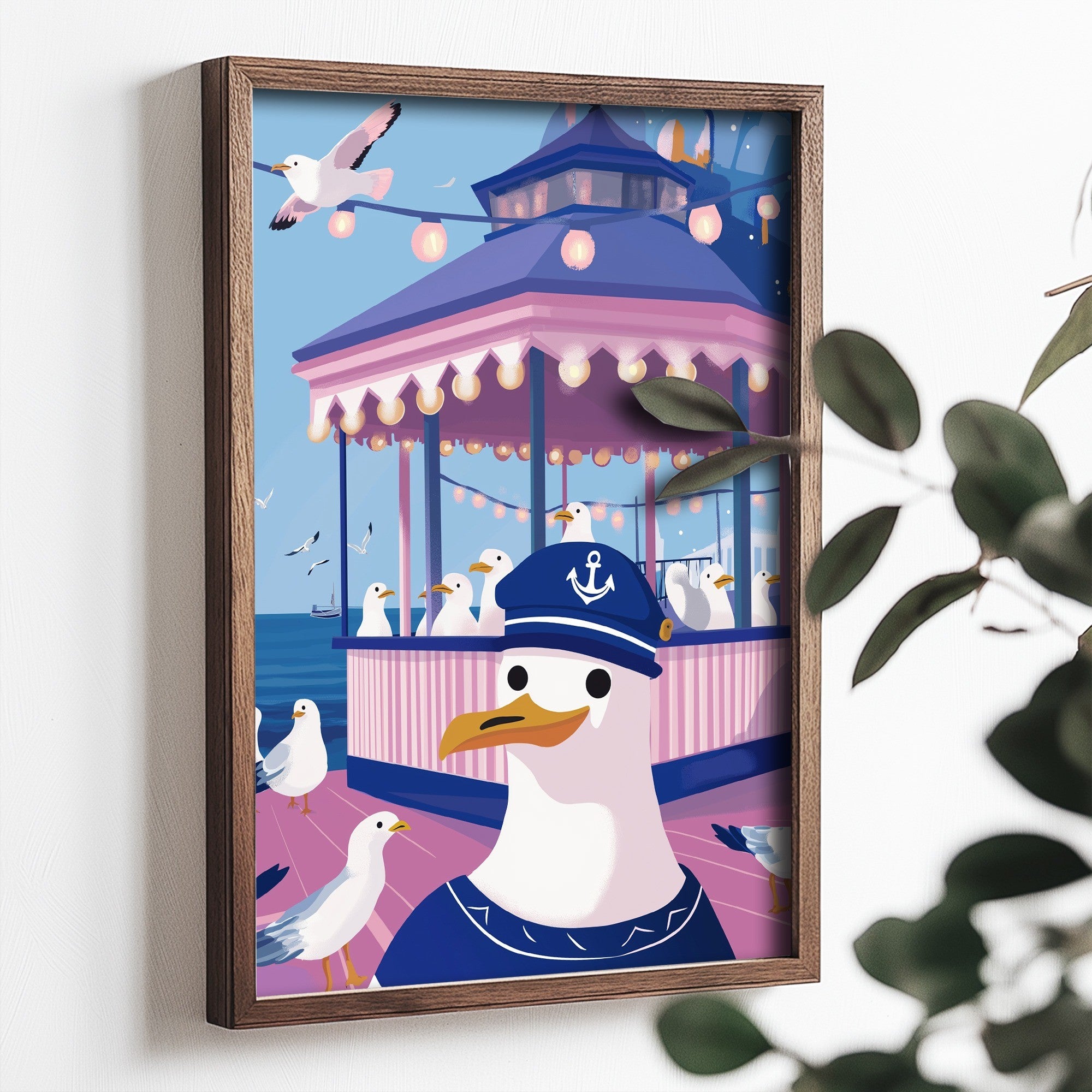 Quadro Decorativo MDF Emoldurado Multicolor 35x47cm - Impressão UV em Madeira de Pinho