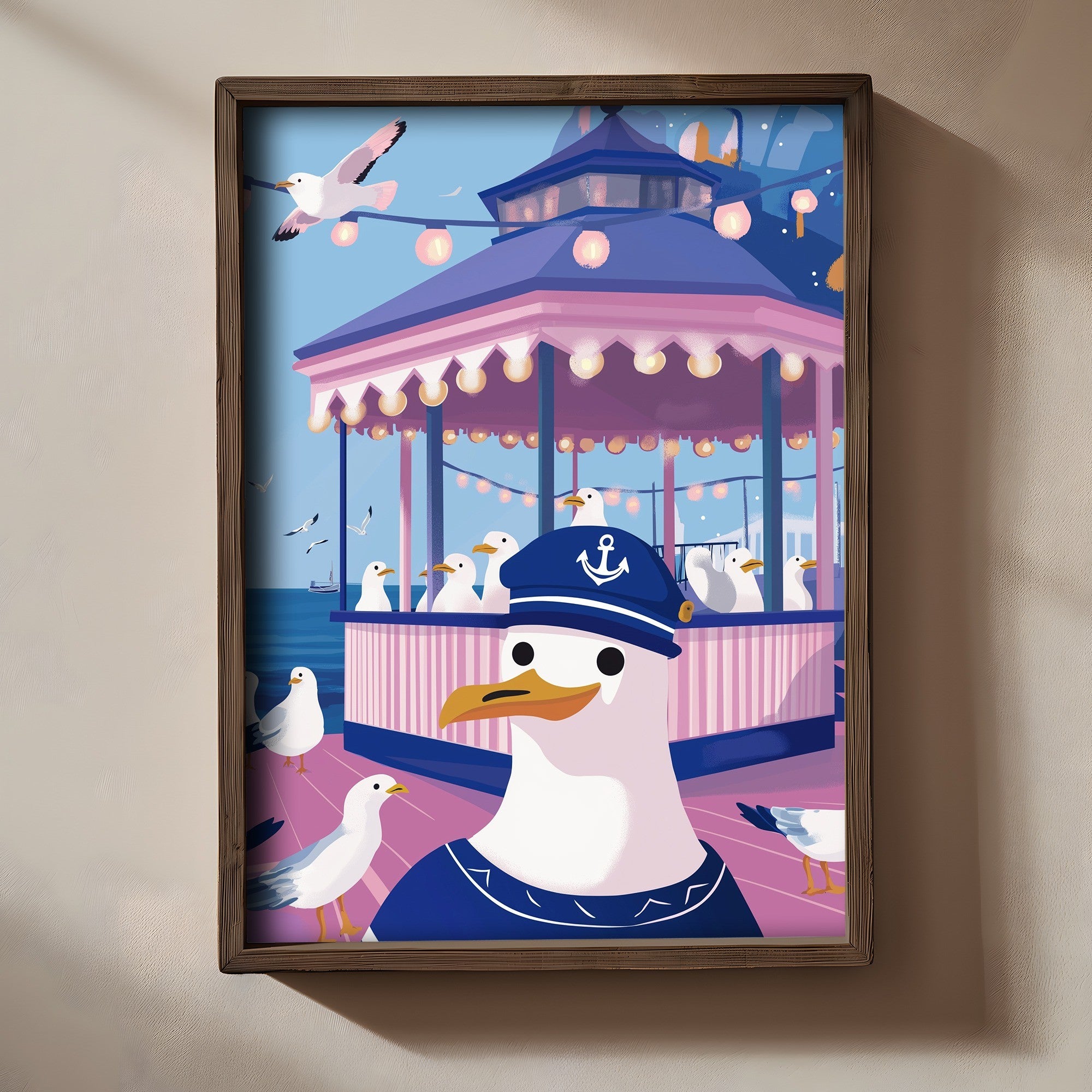 Quadro Decorativo MDF Emoldurado Multicolor 35x47cm - Impressão UV em Madeira de Pinho