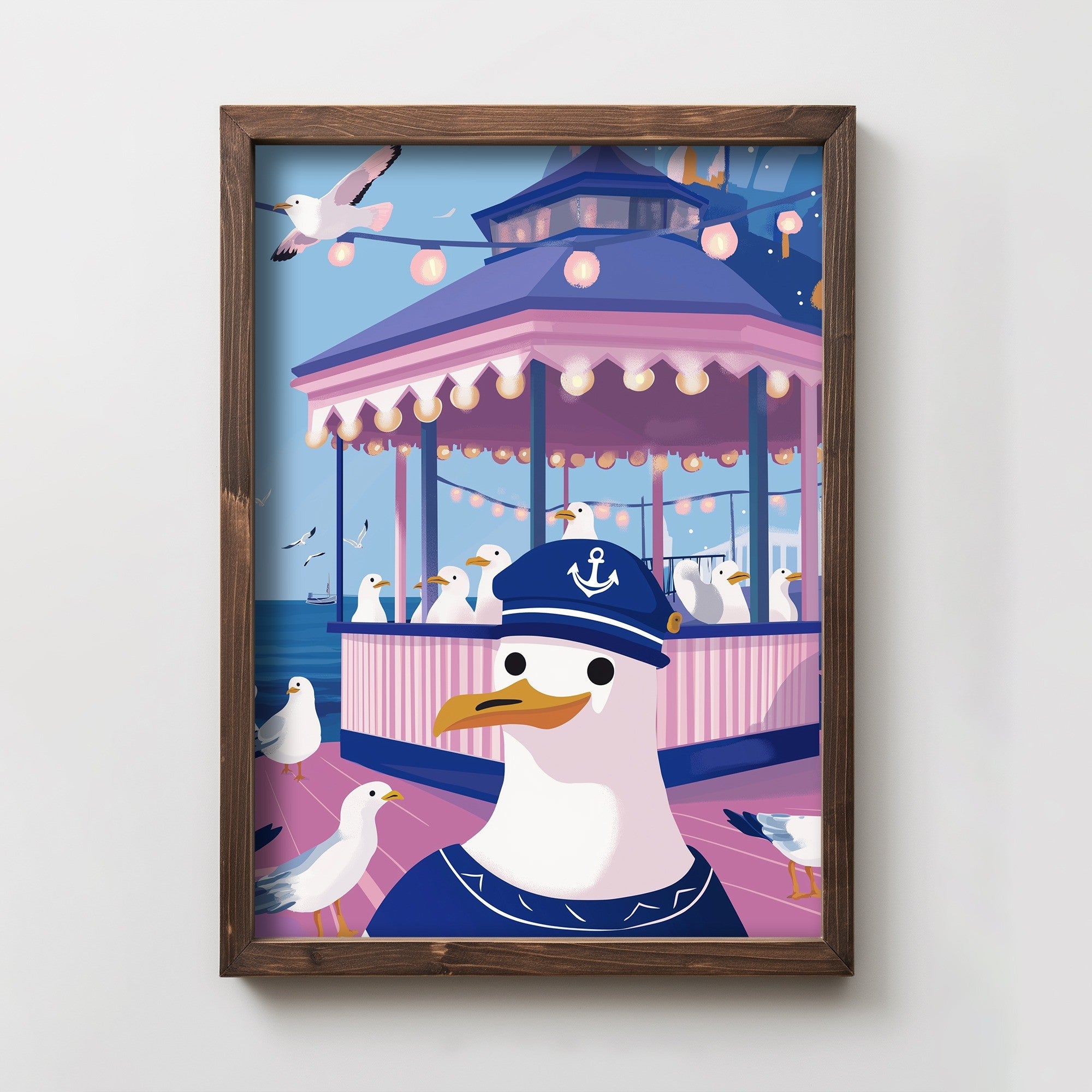 Quadro Decorativo MDF Emoldurado Multicolor 35x47cm - Impressão UV em Madeira de Pinho