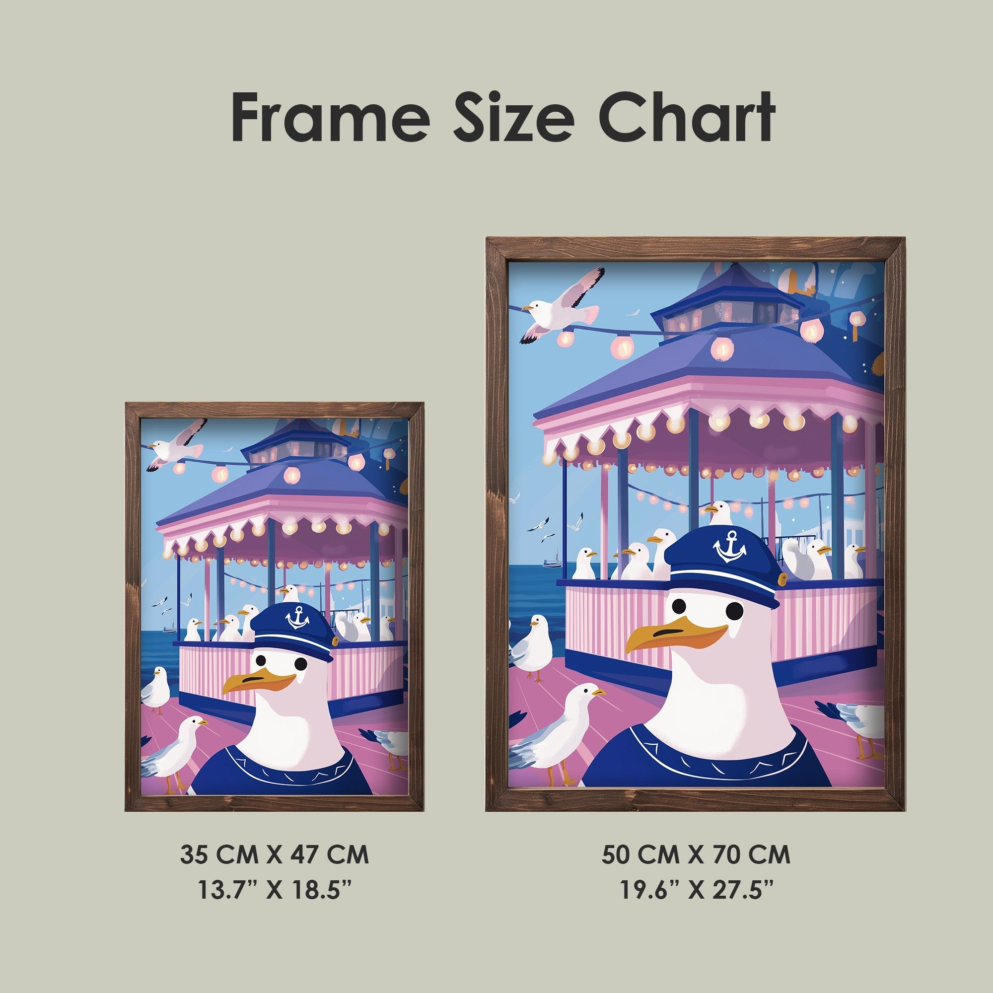 Quadro Decorativo MDF Emoldurado Multicolor 35x47cm - Impressão UV em Madeira de Pinho